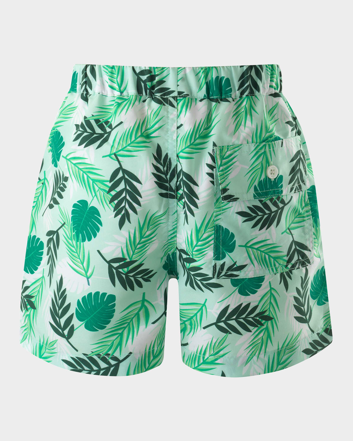 Rachel Riley Boy's Palm Tree Swim Trunks In Green