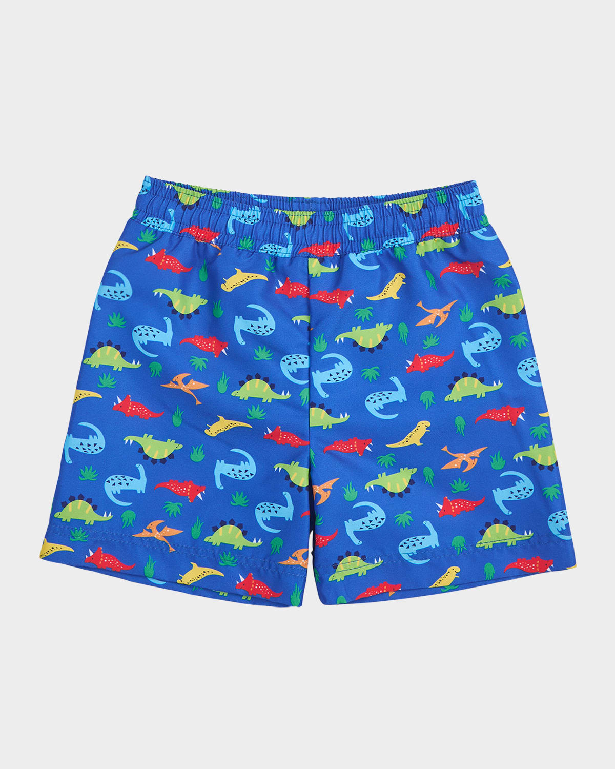 Florence Eiseman Kids' Boy's Dino-print Swim Shorts In Multi