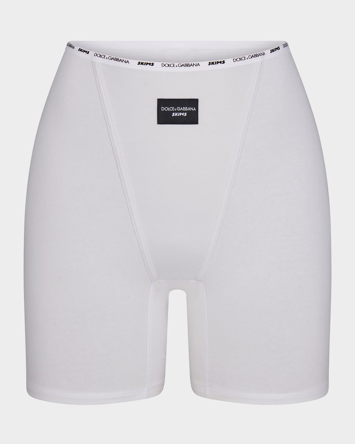 Dolce & Gabbana X Skims Cotton Jersey Boxers In Snow