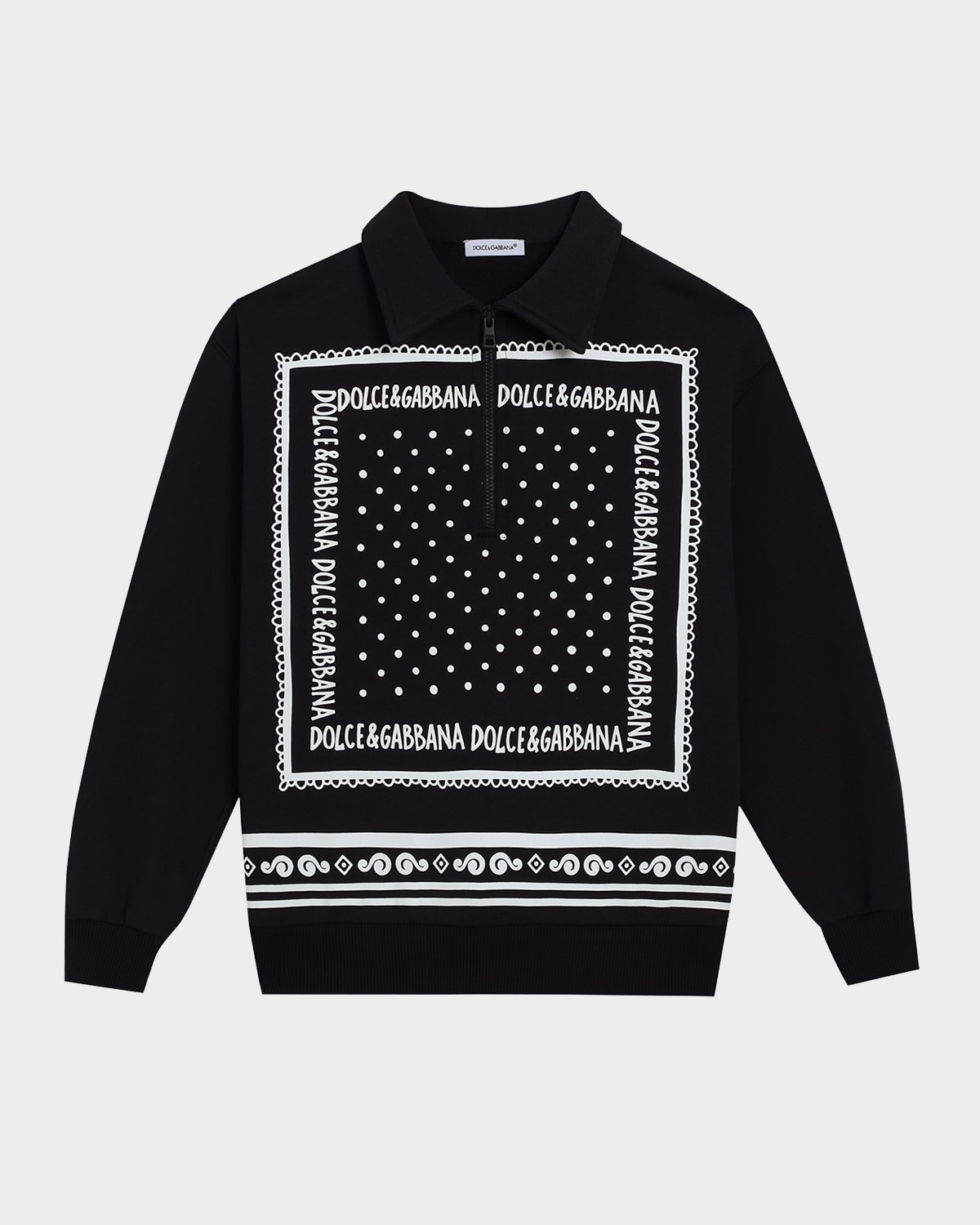 Dolce & Gabbana Long-sleeved Sweater In Blu Scurissimo