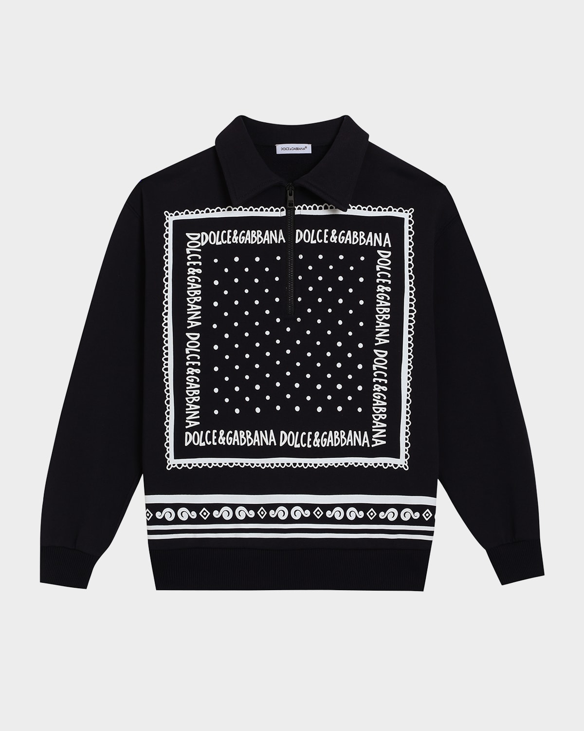 Dolce & Gabbana Long-sleeved Sweater In Blu Scurissimo