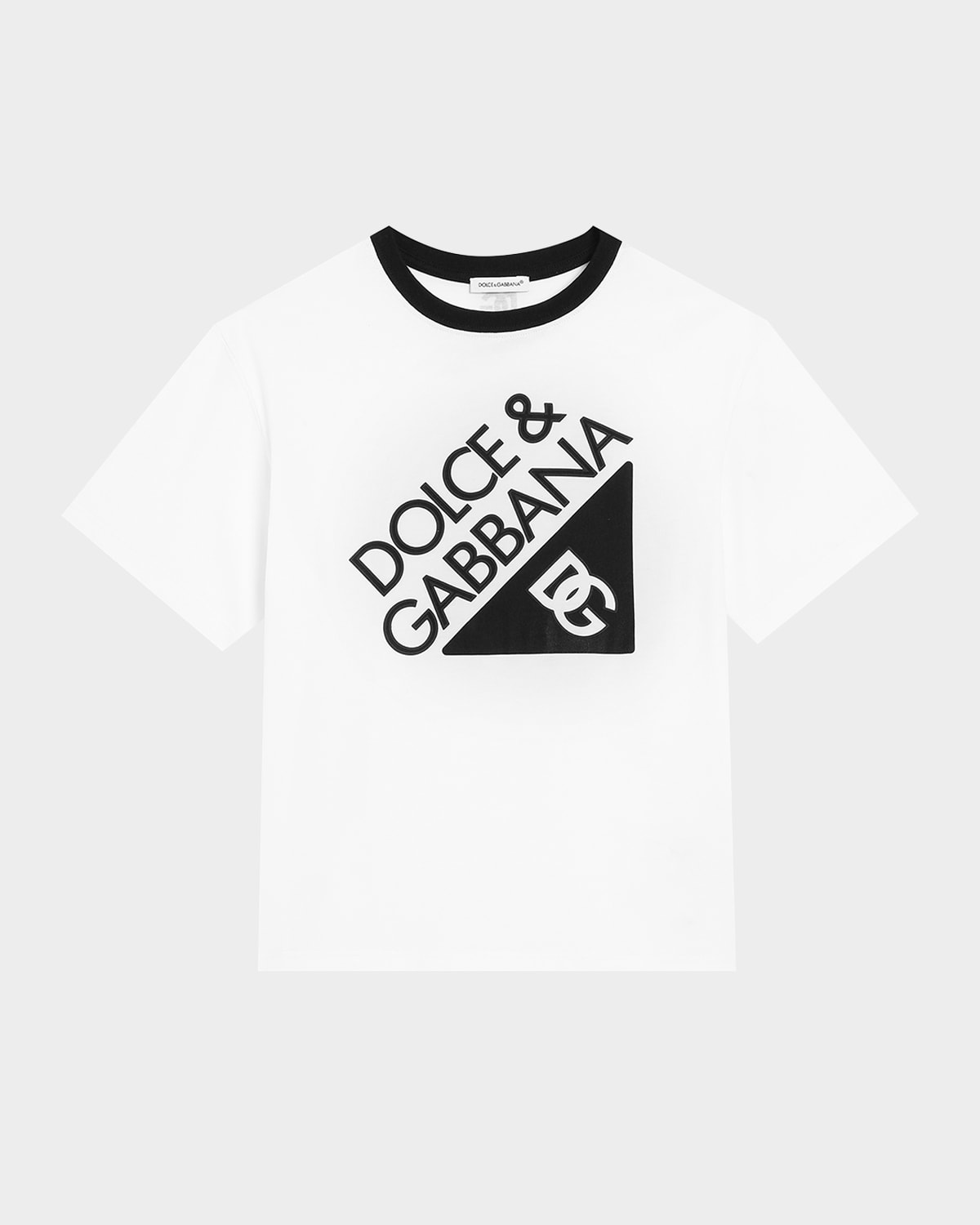 Dolce & Gabbana White Cotton T-shirt In Bianco Ottico