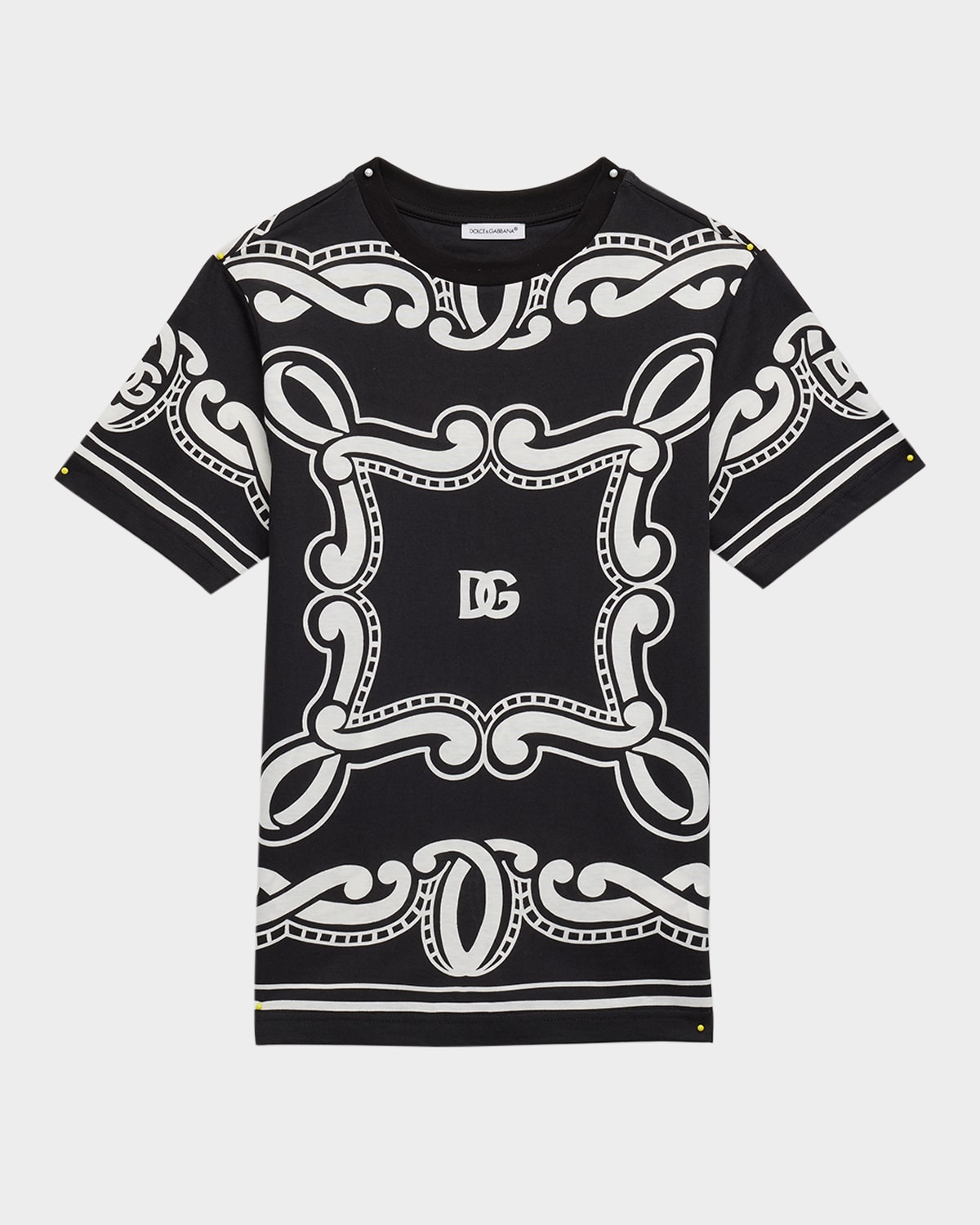 Dolce & Gabbana Short-sleeved T-shirt In Bandana Bca Fdonero