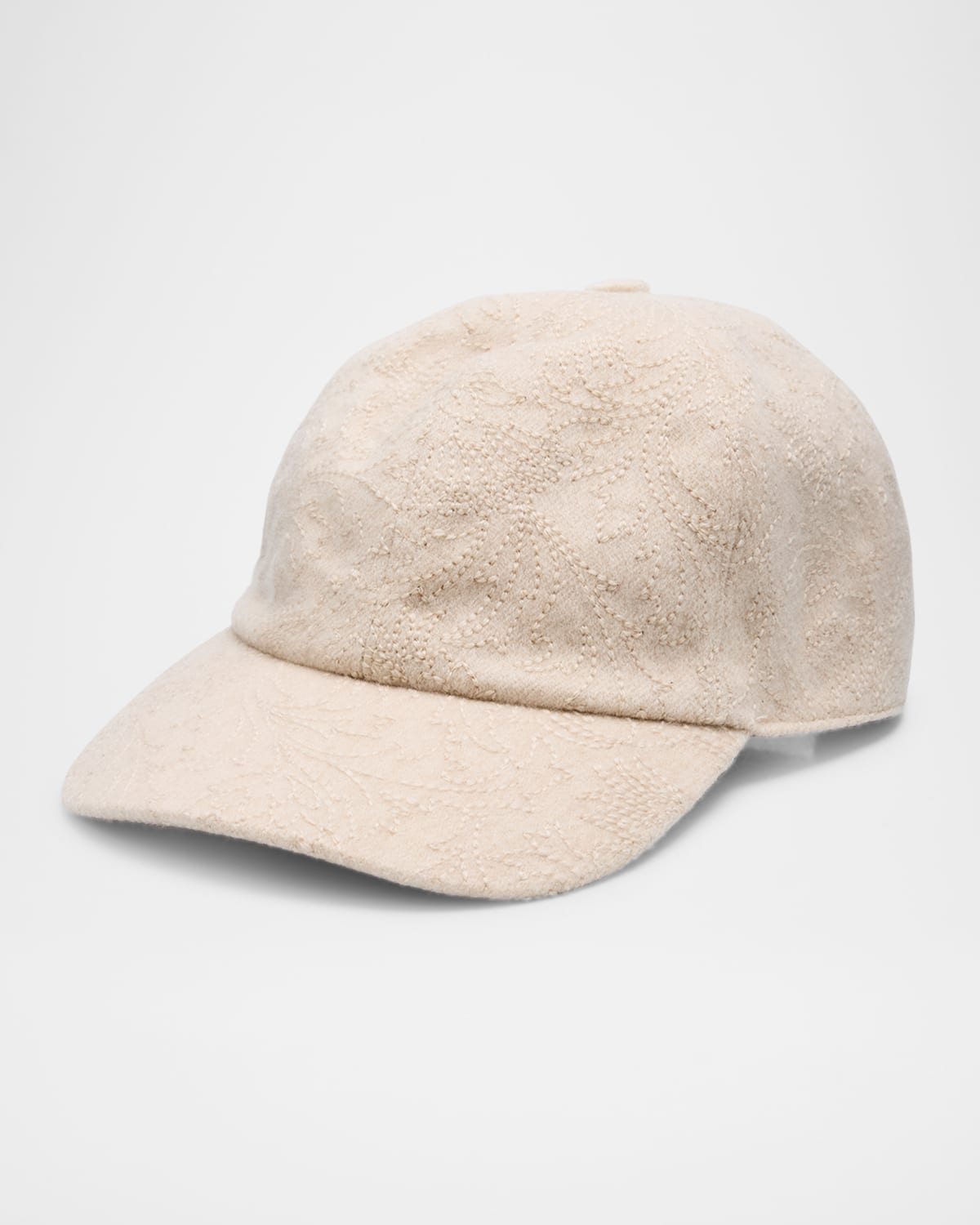 Loro Piana Embroidered Baseball Cap In Natural Melange