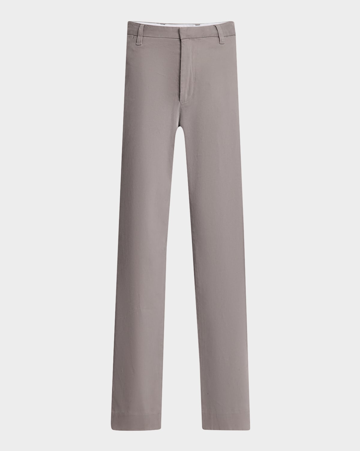 Vince Owen Stretch Cotton Chinos In Pewter