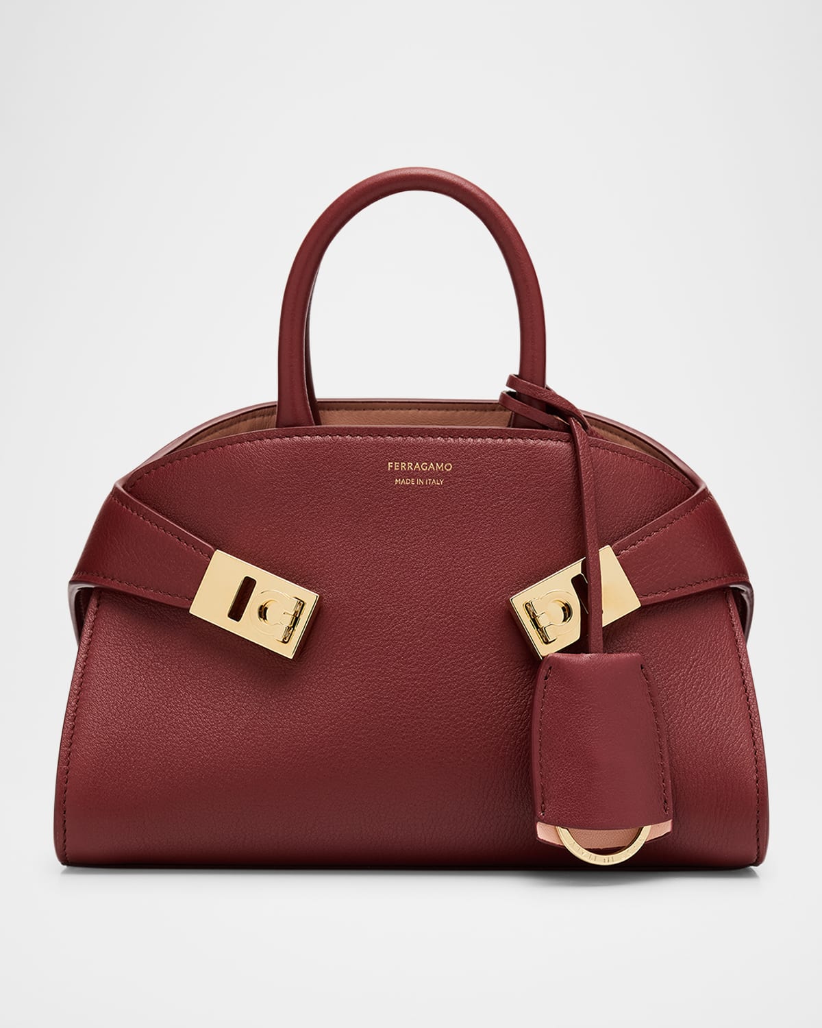 Ferragamo Mini Hug Top-handle Bag In College Red