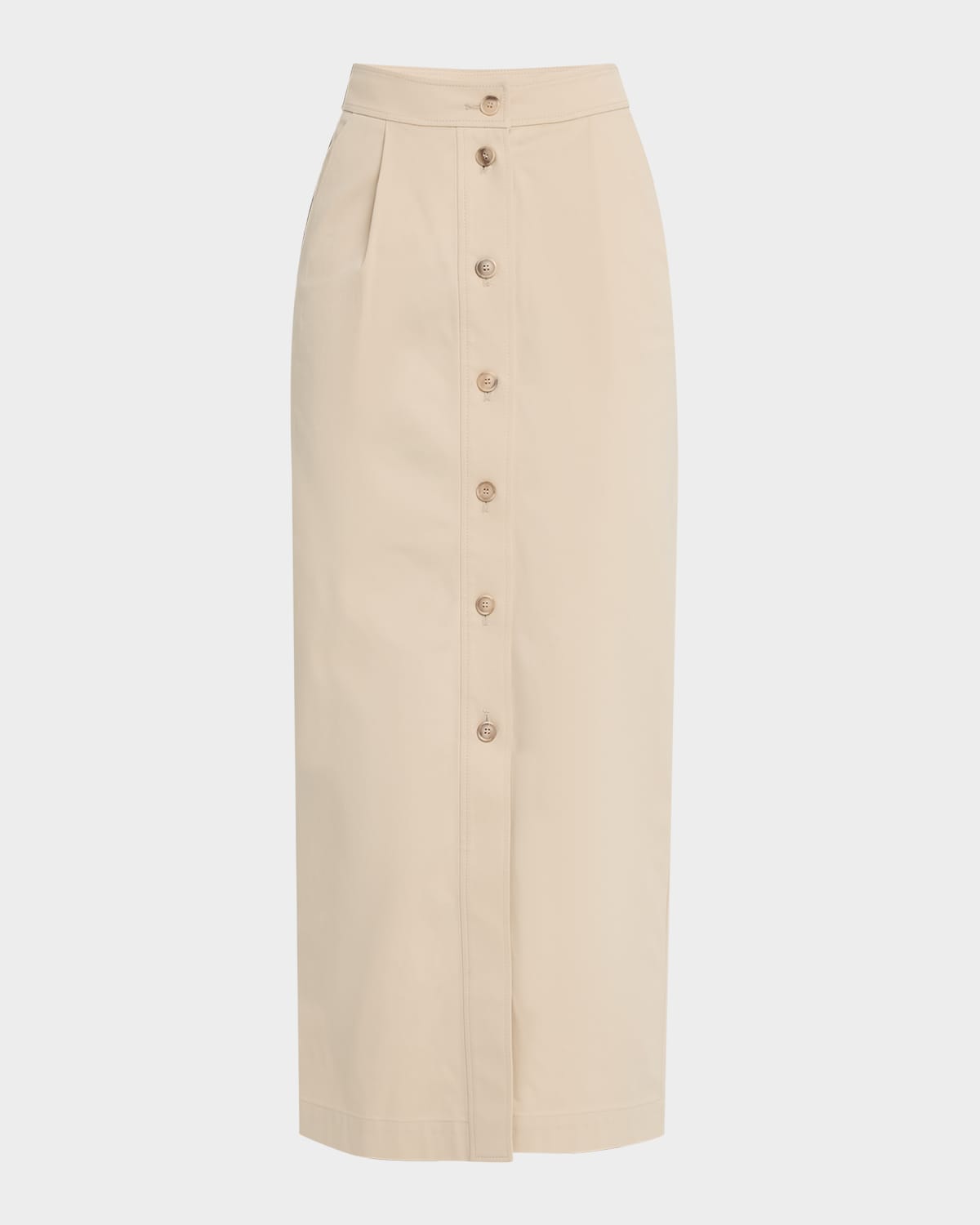Emporio Armani Straight Stretch Cotton Midi Skirt
