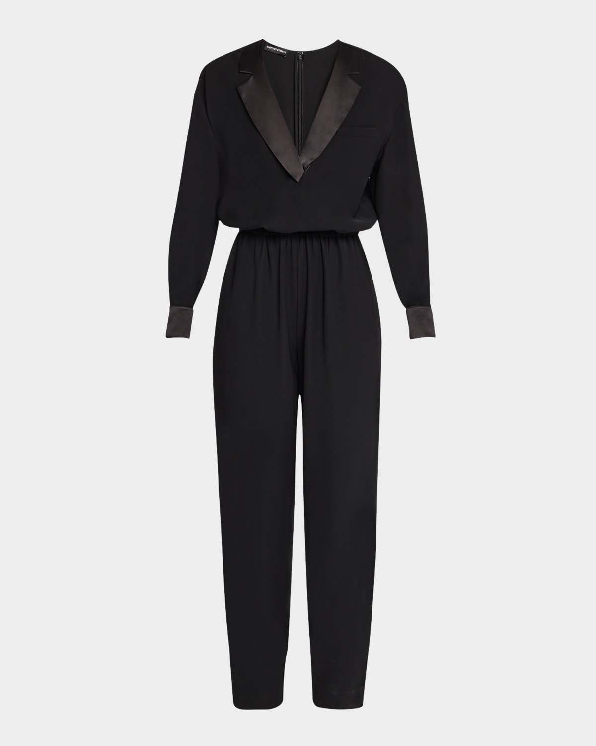 EMPORIO ARMANI TAPERED BLOUSON TUXEDO JUMPSUIT 