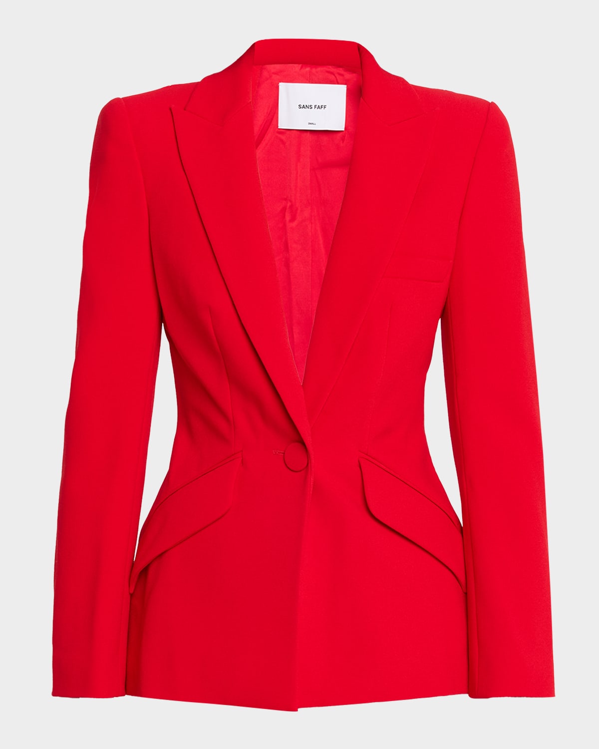 Sans Faff Sloan Structured Blazer In Red