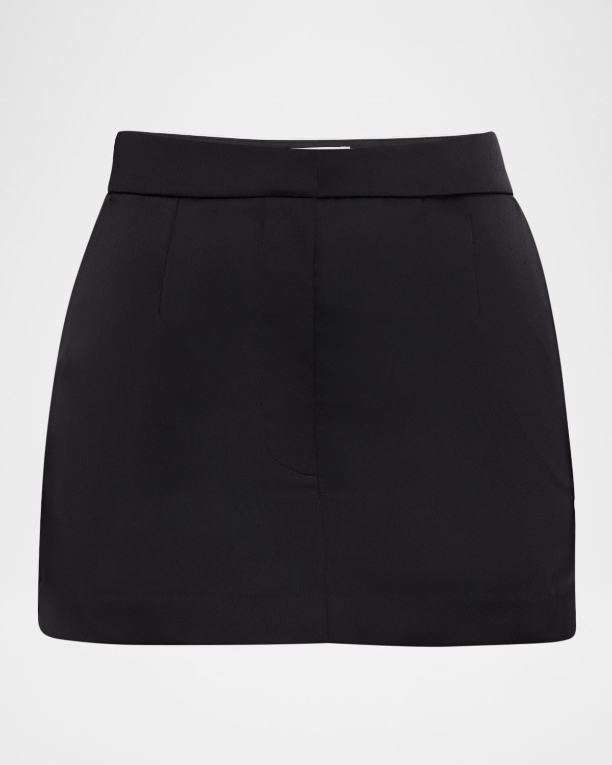 Shop Sans Faff Margot Crepe Mini Lined Skirt In Black