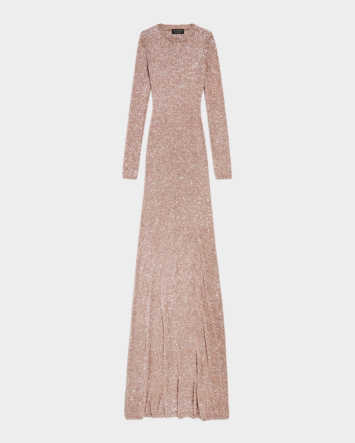 Balenciaga Long-sleeved Jumpsuit And Long Skirt In 2182 Light Brown/silver