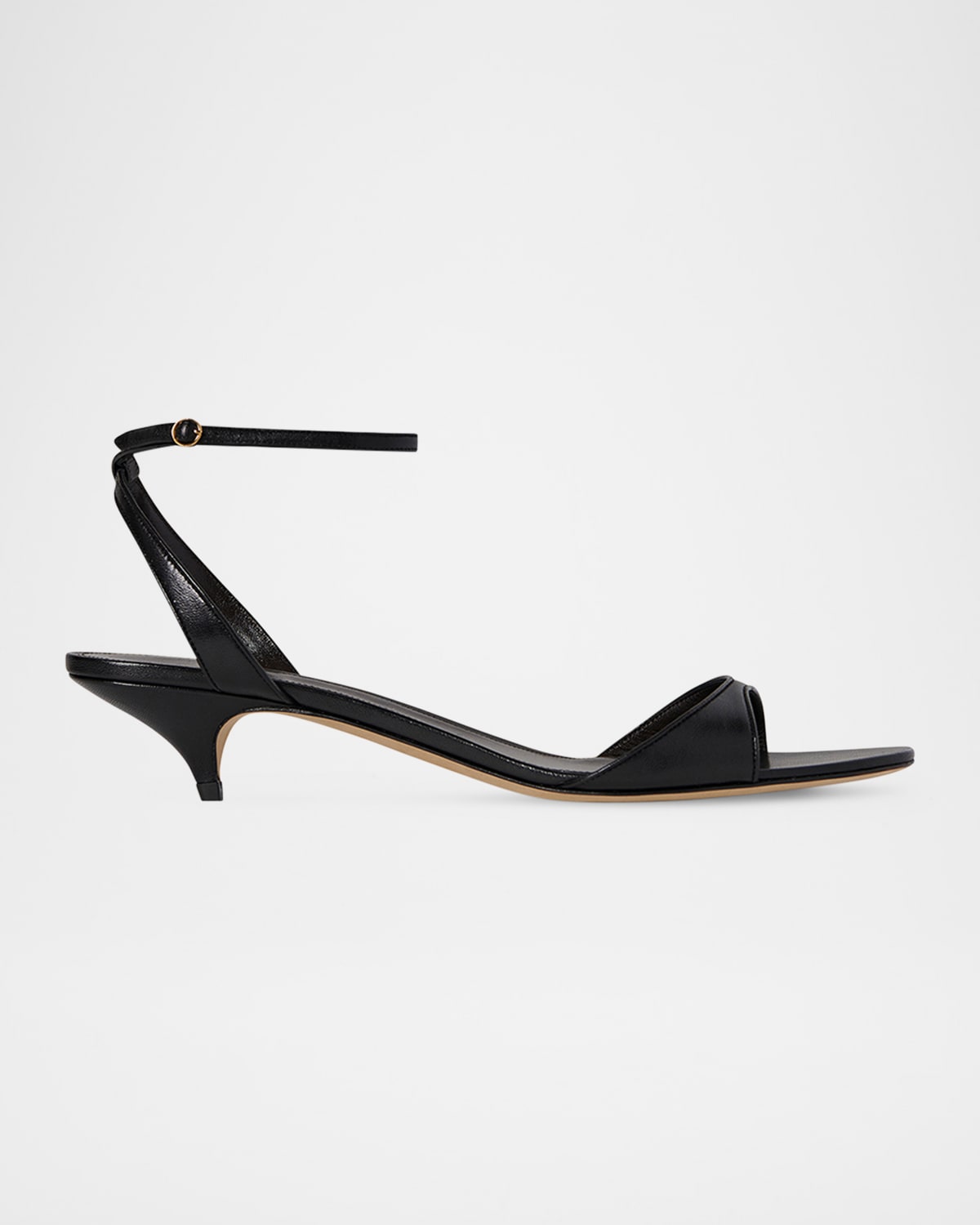 Shop The Row Vika Leather Ankle-strap Sandals In Black