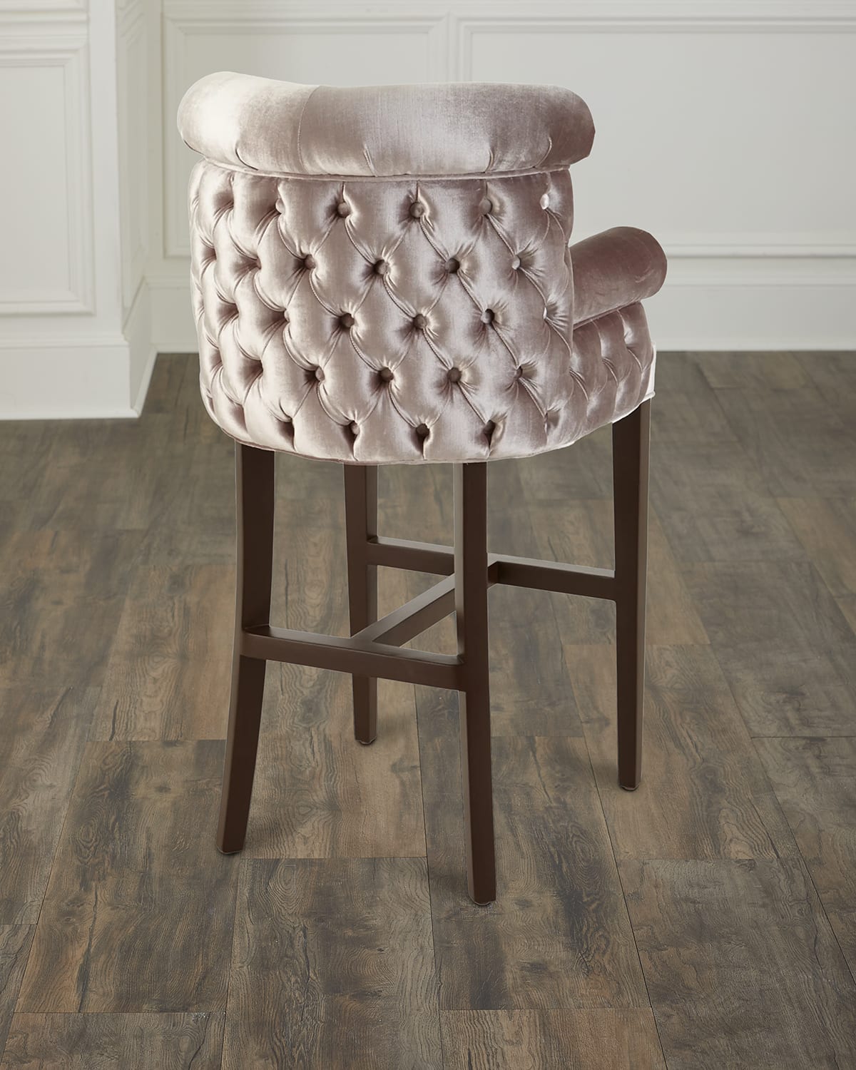 Haute House Eva Mirror Trim Counter Stool - 27" In Amethyst