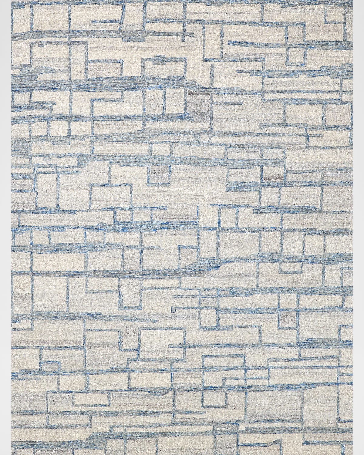 Exquisite Rugs Naturals Hand Tufted Rug In Blue/ivory