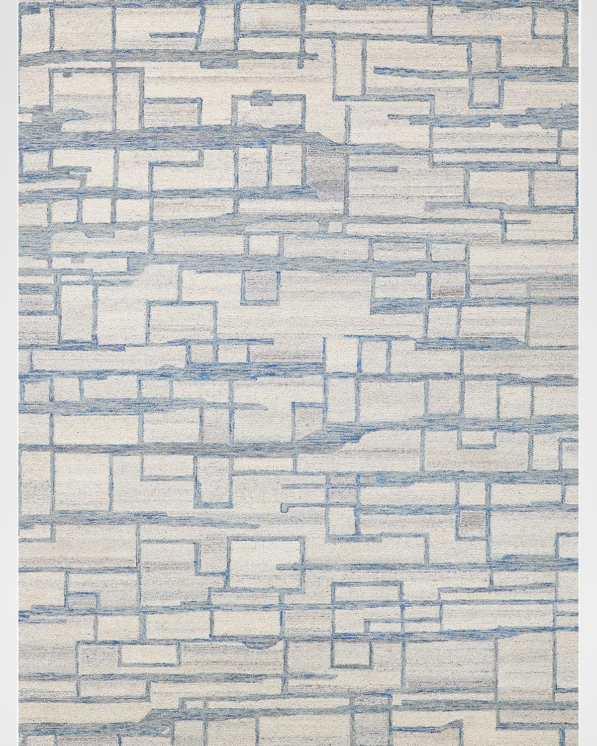 Exquisite Rugs Naturals Hand Tufted Rug In Blue/ivory