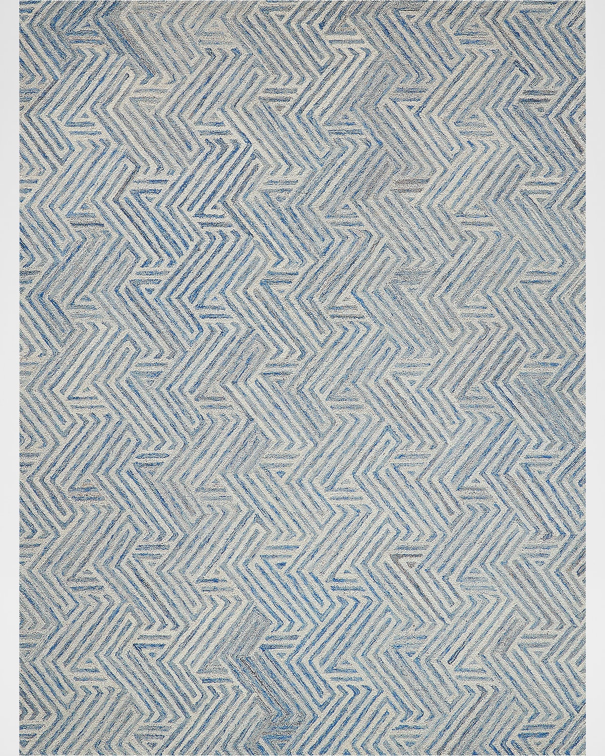 Exquisite Rugs Naturals Hand Tufted Rug In Blue/ivory