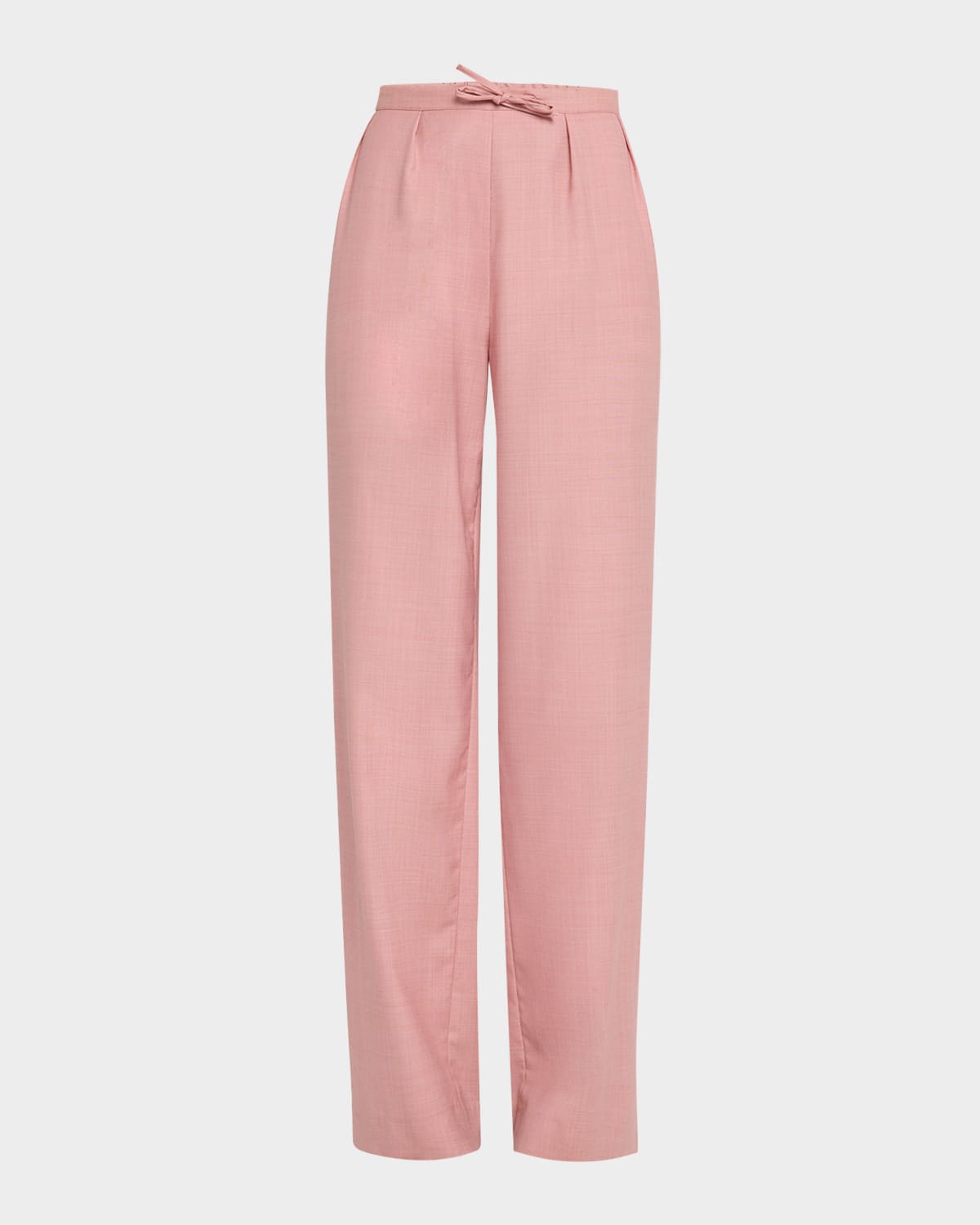 LOULOU STUDIO COVE PLEATED ELASTIC WAISTBAND WOOL PANTS 