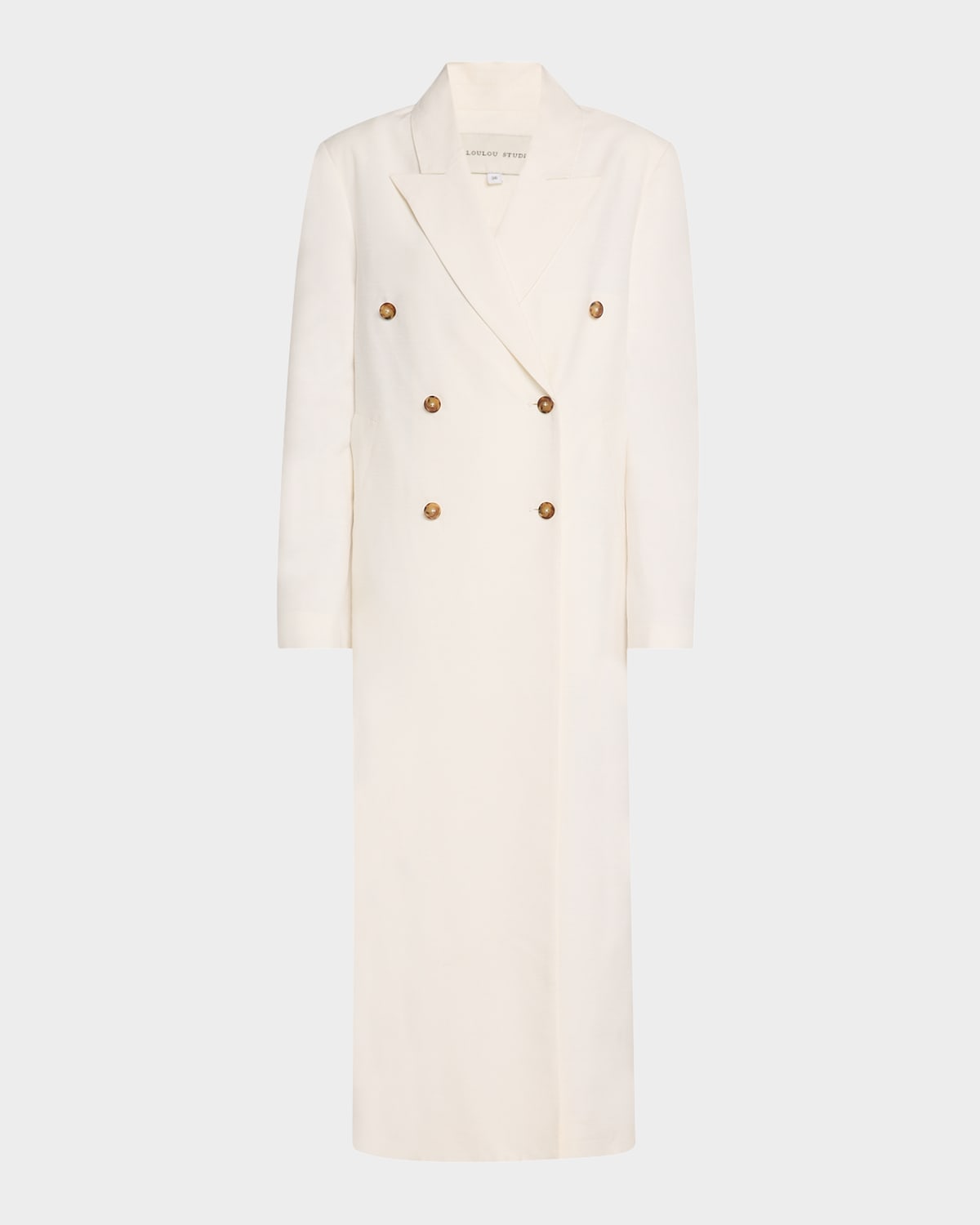 LOULOU STUDIO TEMO LONG DOUBLE-BREASTED COAT 