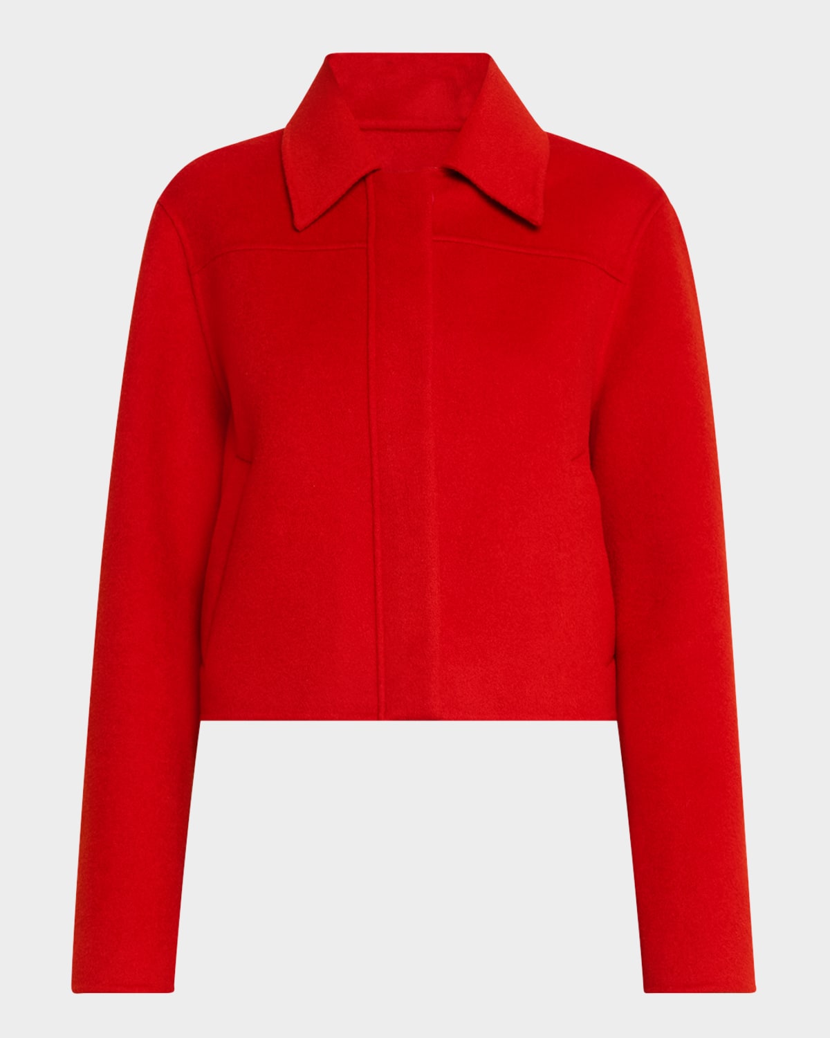 LOULOU STUDIO ZHANNA WOOL-CASHMERE CROP BOXY COAT 