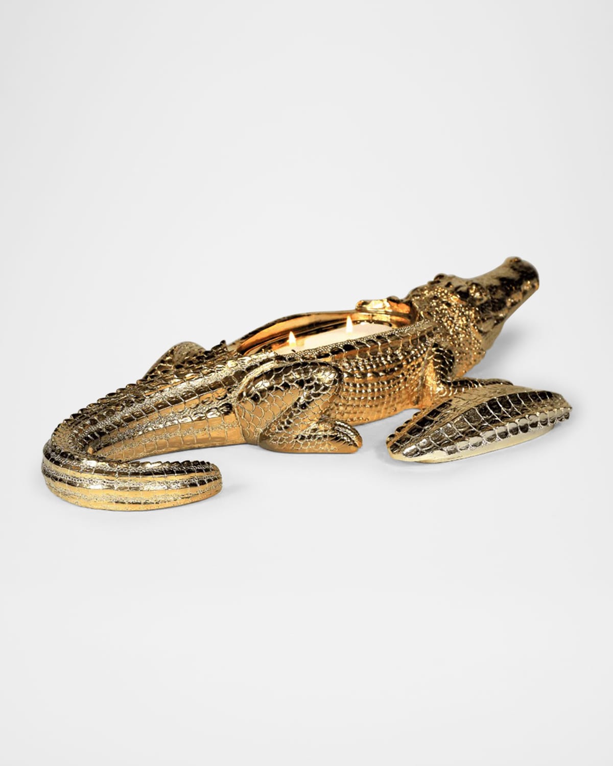 Thompson Ferrier Golden Grand Alligator Candle, 14 Oz. In Champagne Rose