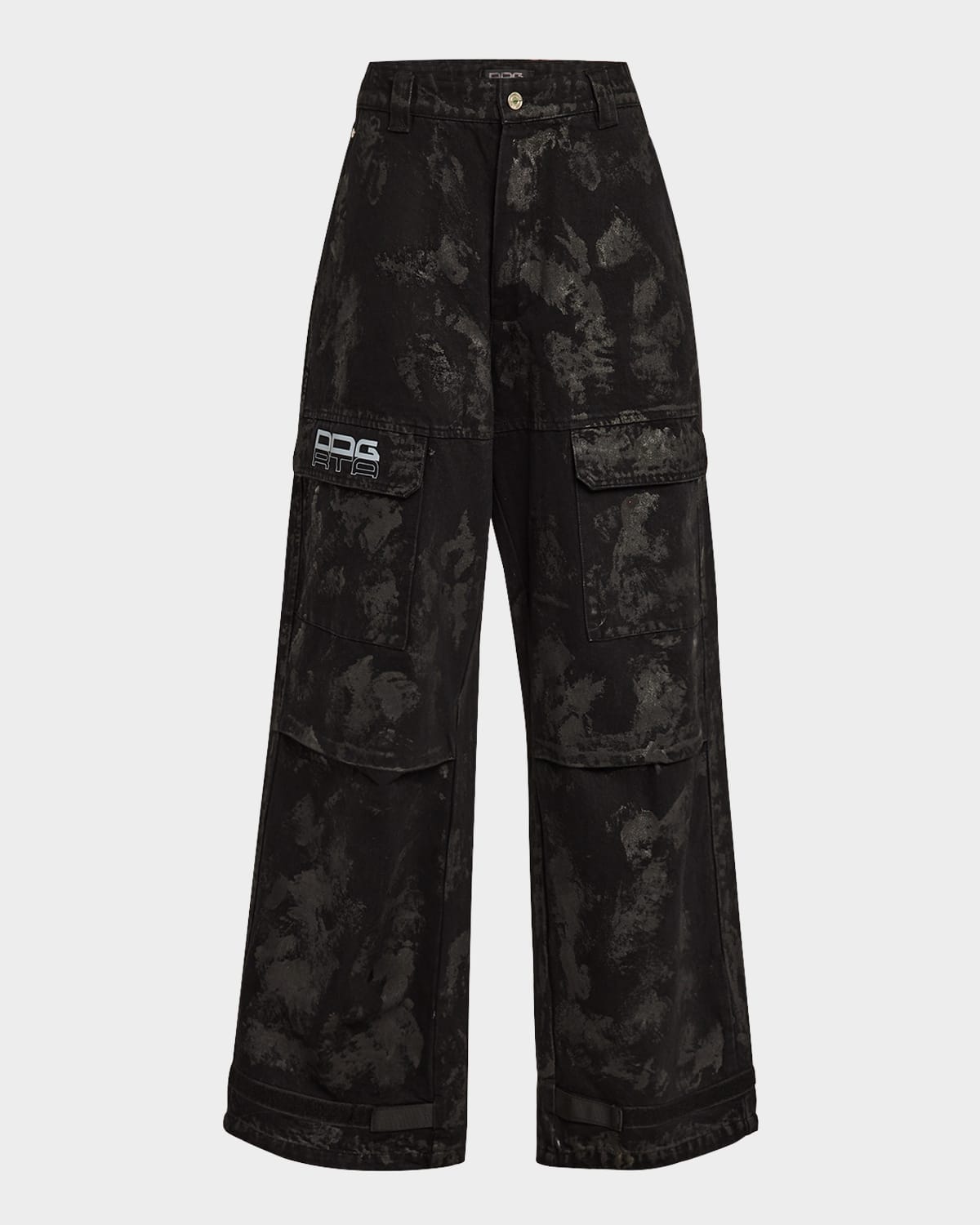 Rta X Ddg Men's Wylie Cargo Pants In Black Wax