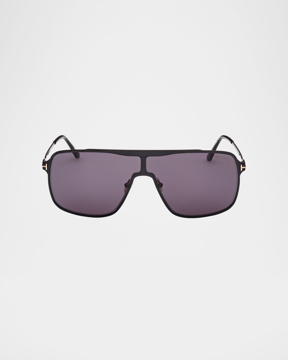 Tom Ford Zappa Metal And Acetate Aviator Sunglasses In Sblk/smk