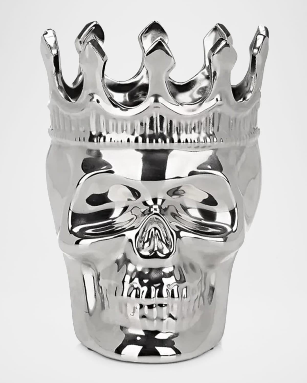 Thompson Ferrier Silvertone Maximilien Skull Candle, 23.3 Oz. - The Aroma Scent In Silver