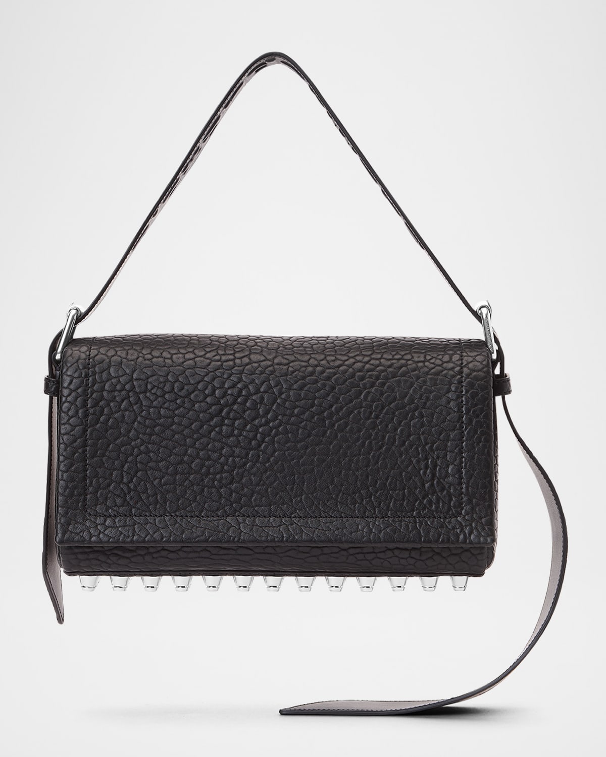 Alexander Wang Ricco Slim Leather Shoulder Bag In Black