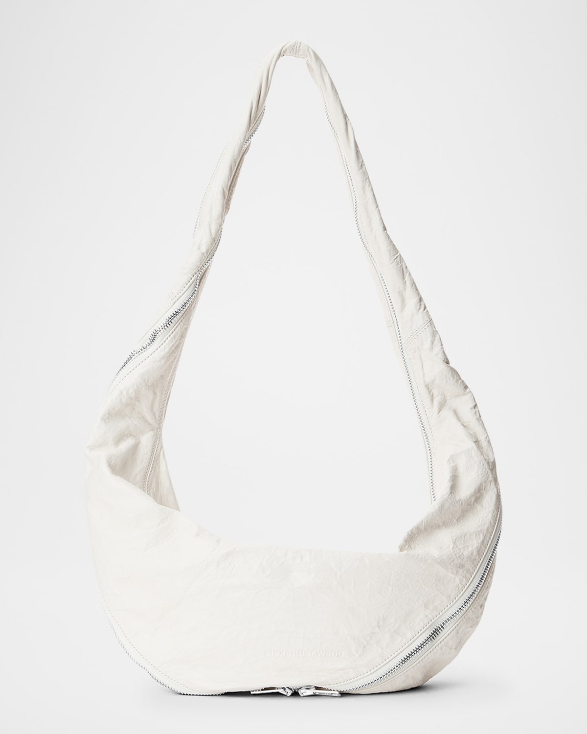 ALEXANDER WANG TWYST ZIP LEATHER HOBO CROSSBODY BAG 
