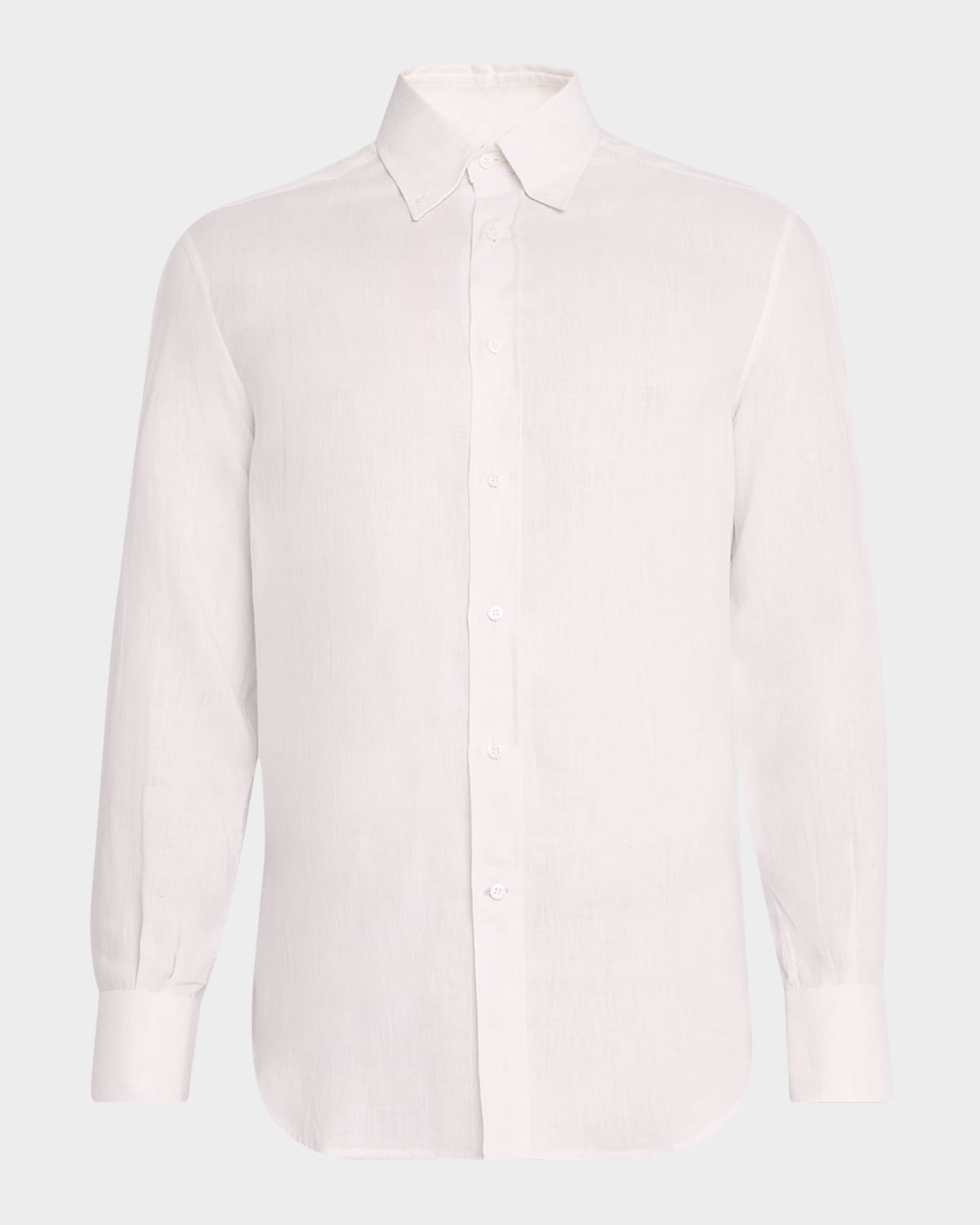 Brunello Cucinelli Men's Linen Casual Button-down Shirt In Cream