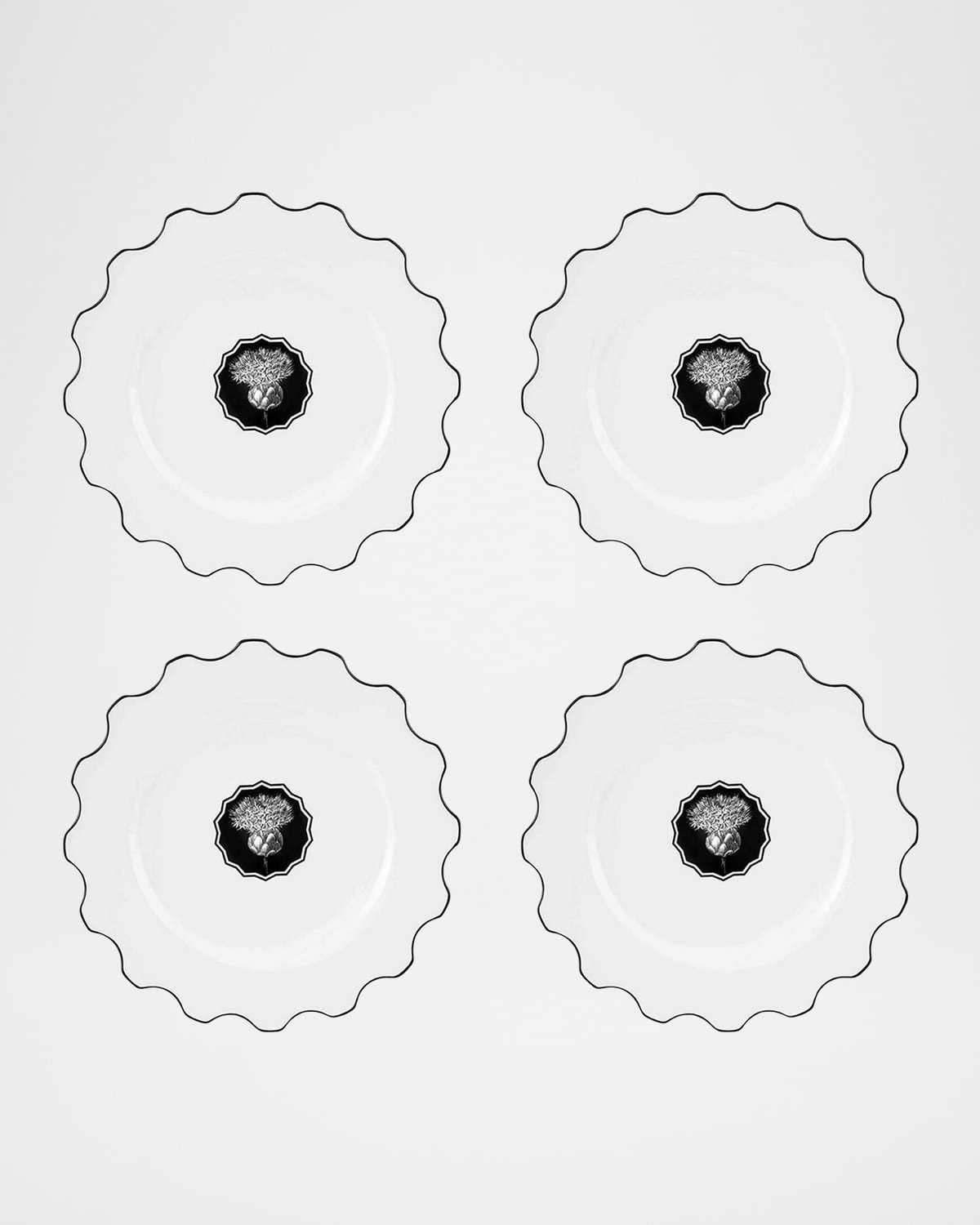 Christian Lacroix X Vista Alegre Herbariae Dinner Plates, Set Of 4 In White