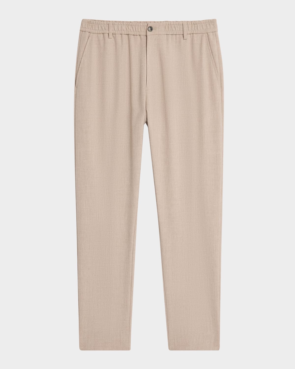 Emporio Armani Men's Stretch Gabardine Flat-front Trousers In Neutral