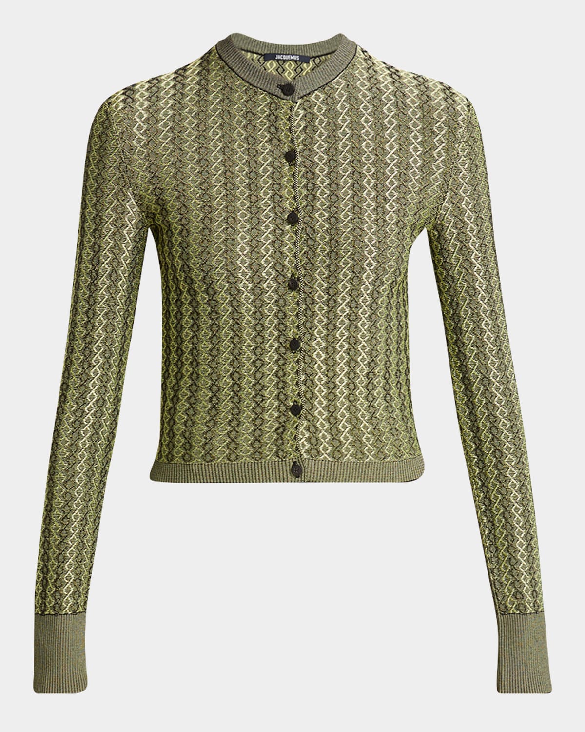 Jacquemus Marino Cardigan Multi-black In Green