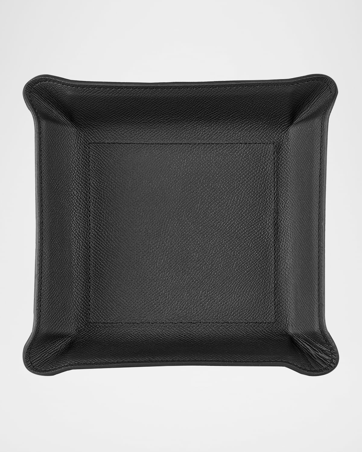 Graphic Image Men's Leather Catchall Tray In Black