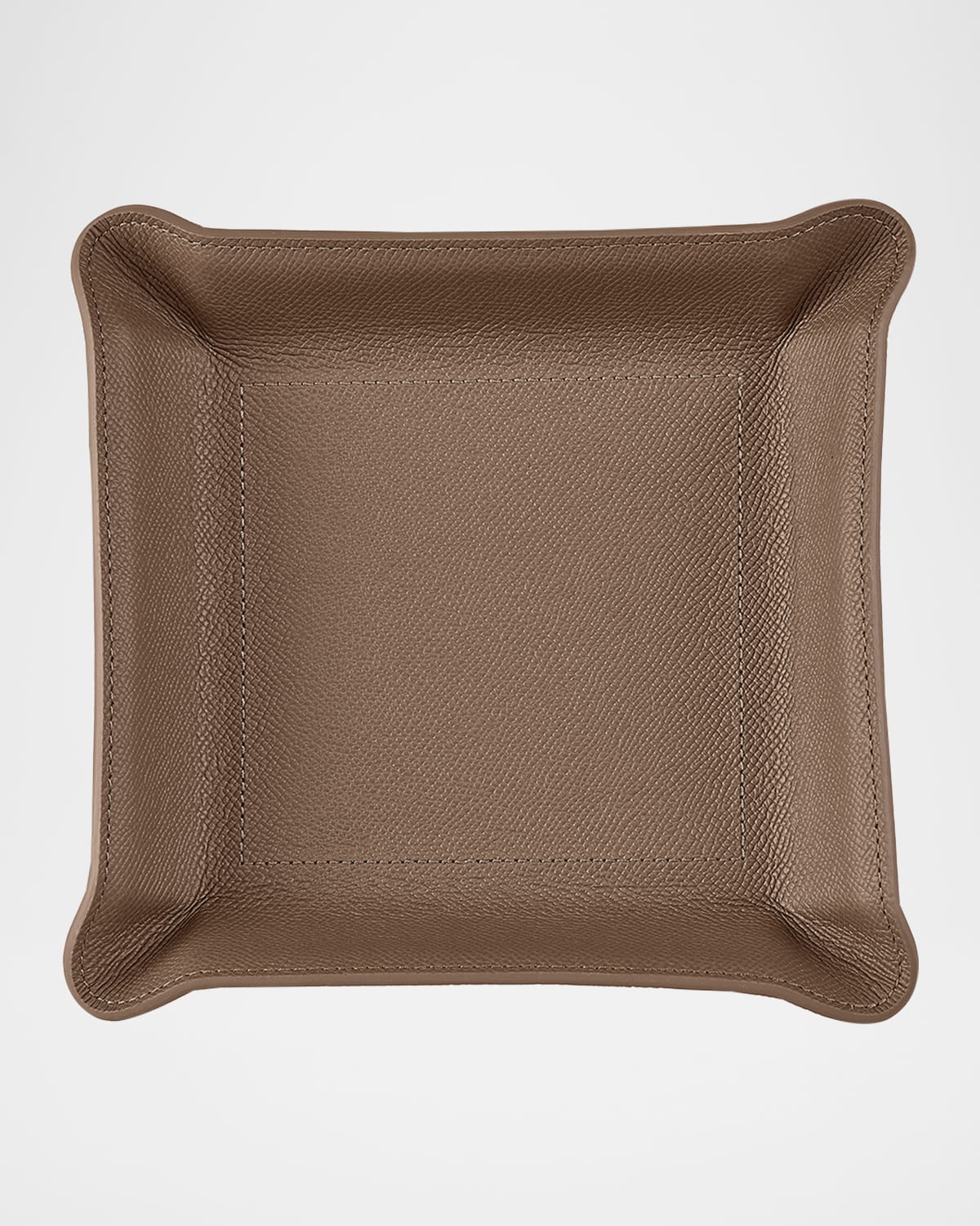 Graphic Image Men's Leather Catchall Tray In Taupe