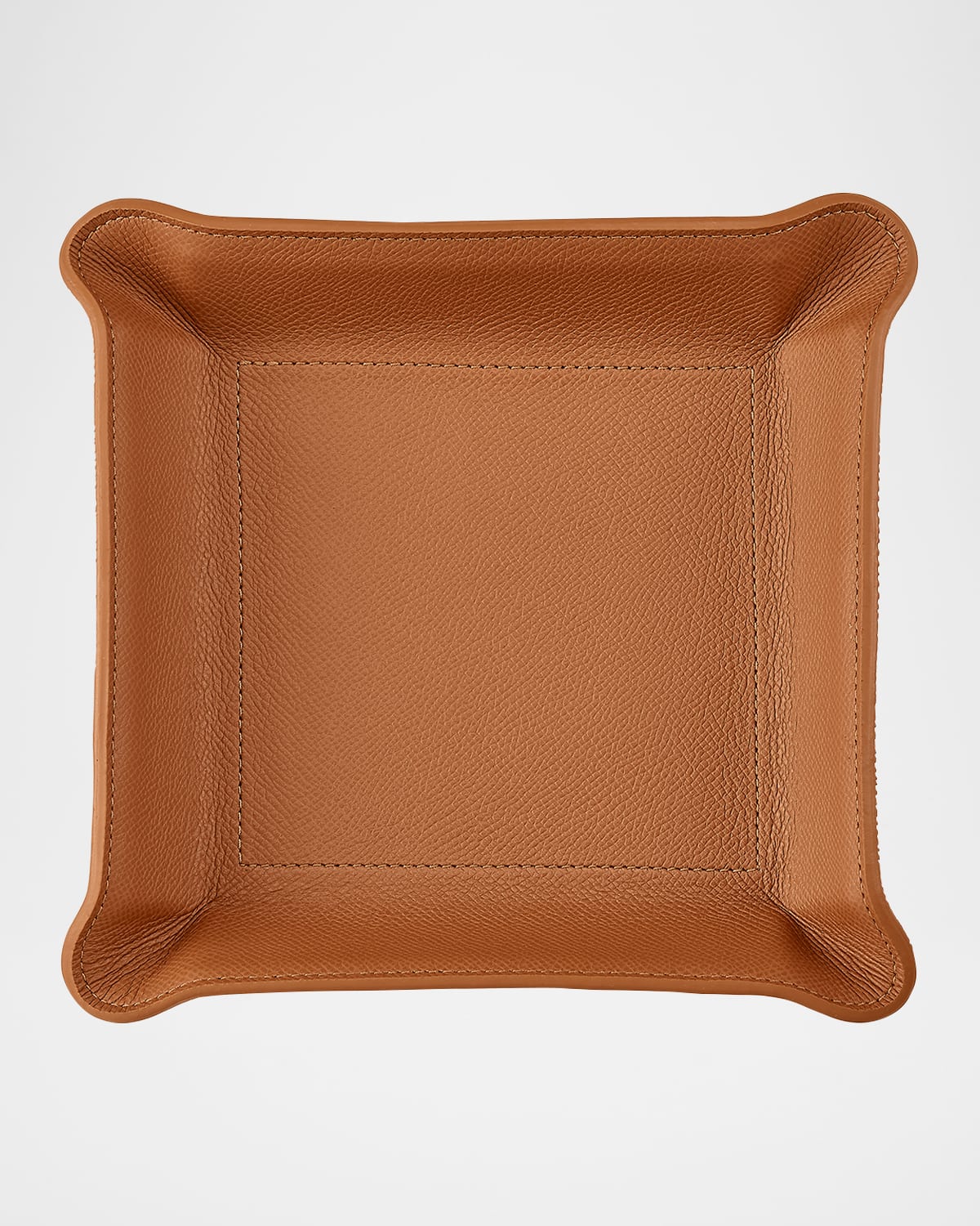 Graphic Image Men's Leather Catchall Tray In Tan