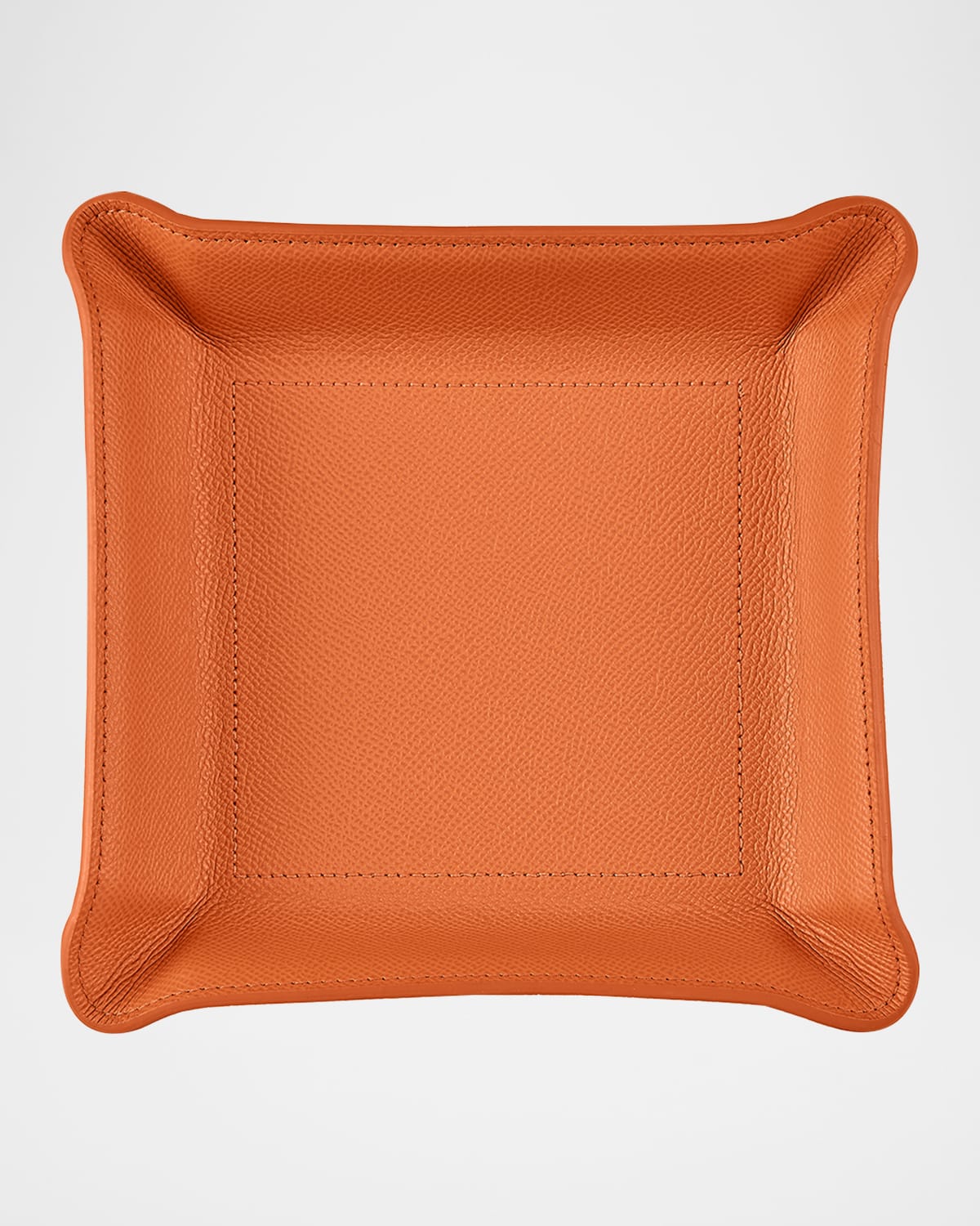Graphic Image Men's Leather Catchall Tray In Orange
