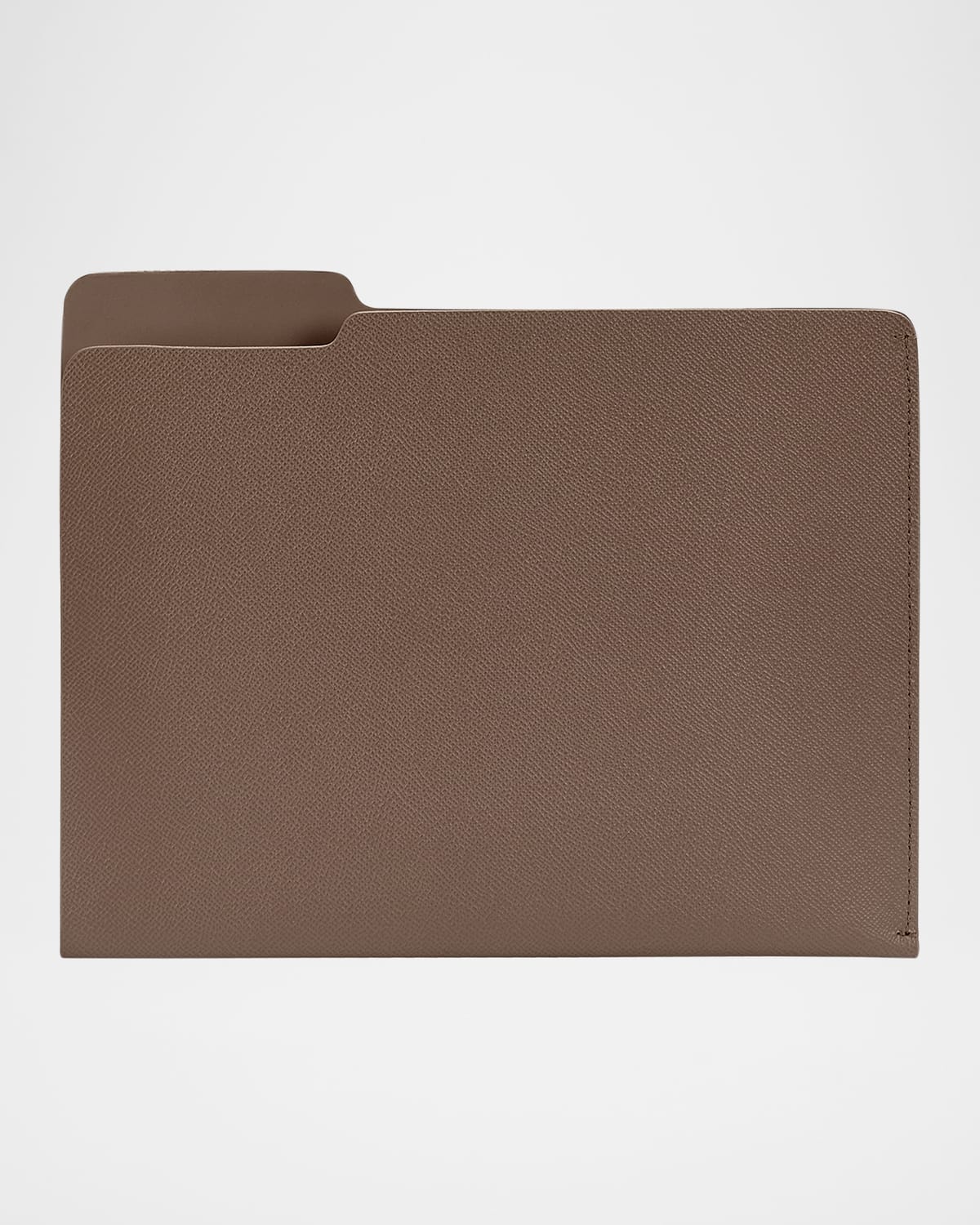 Graphic Image Men's Leather File Folder In Taupe
