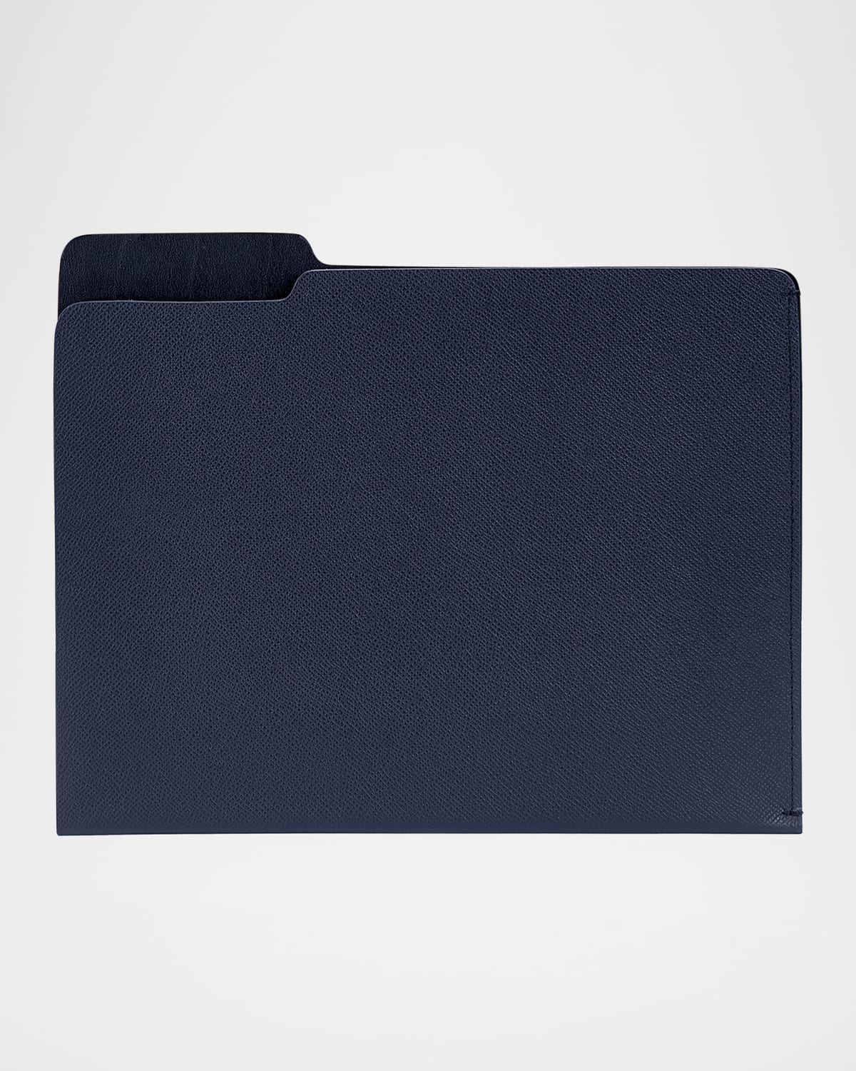 Graphic Image Men's Leather File Folder In Navy