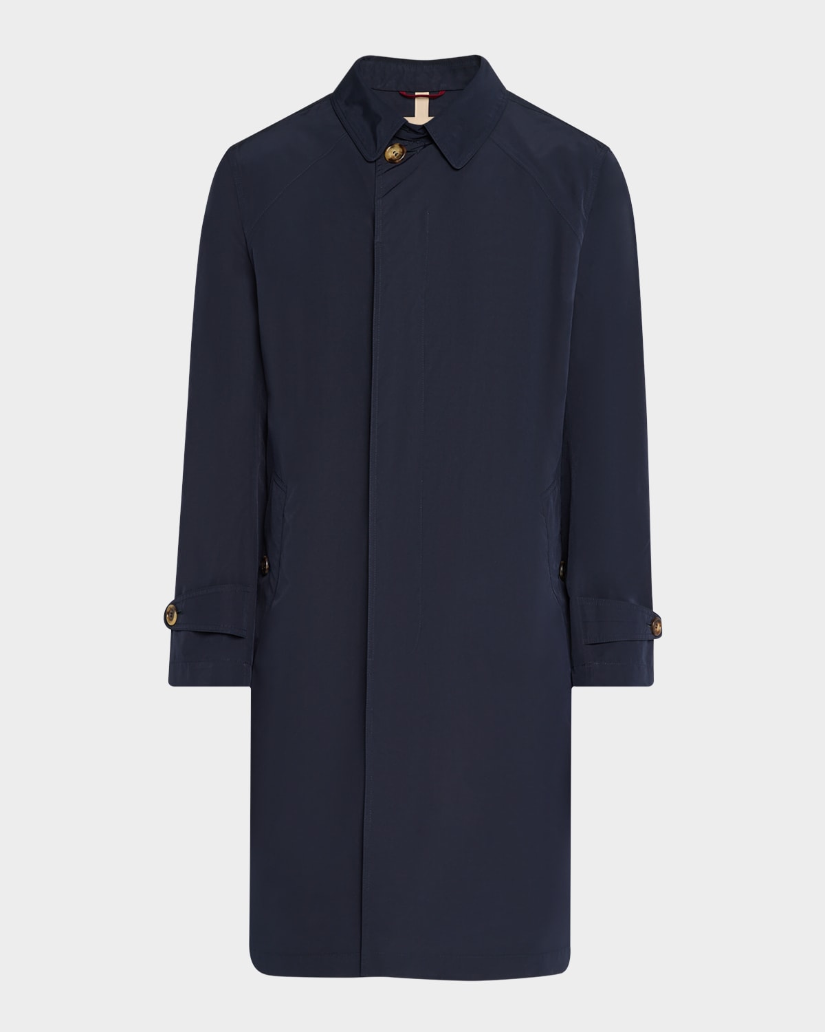 Brunello Cucinelli Water-resistant Microfiber Trench Coat In Ocean Blue