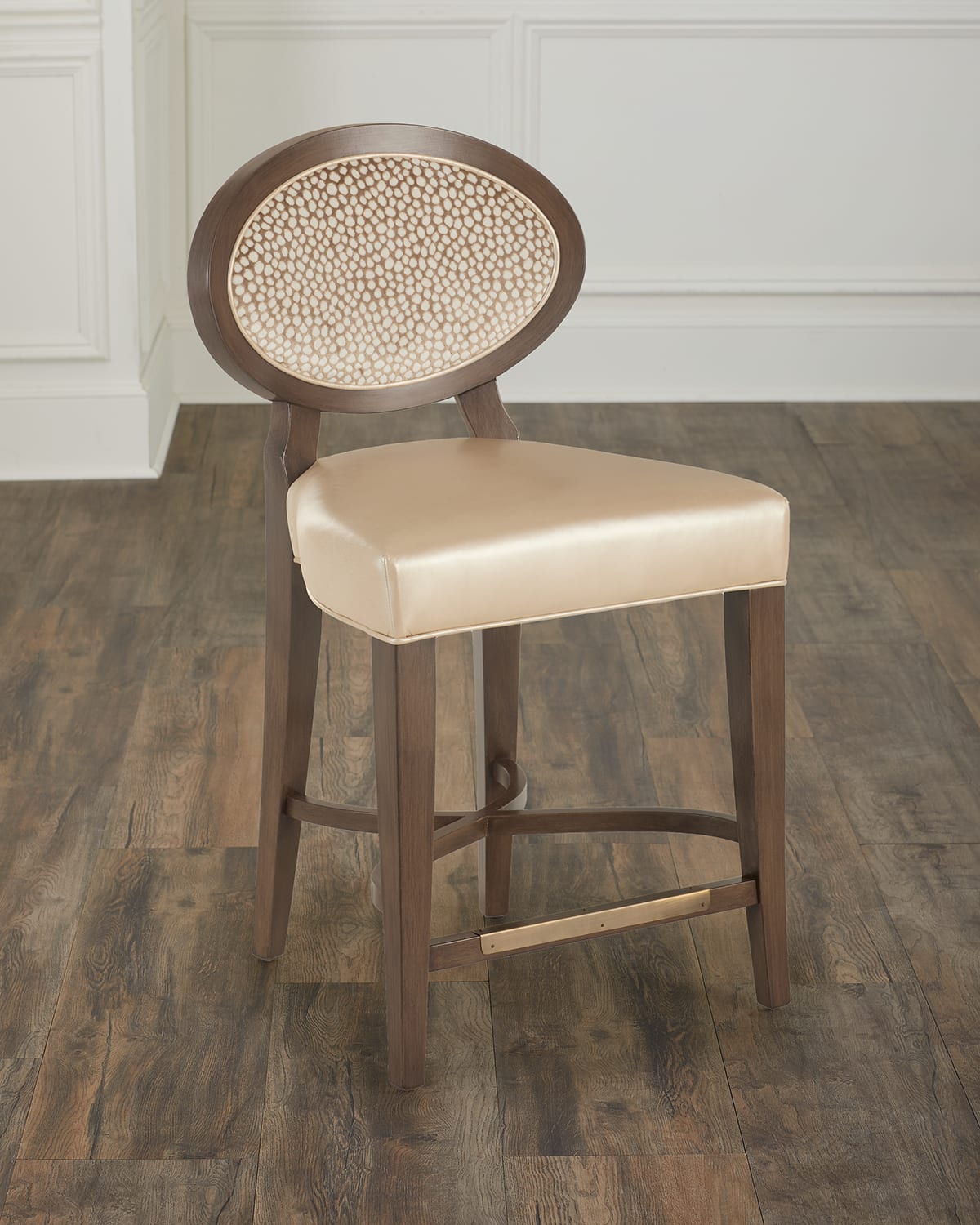 Massoud Tori 24" Counter Stool In Taupe