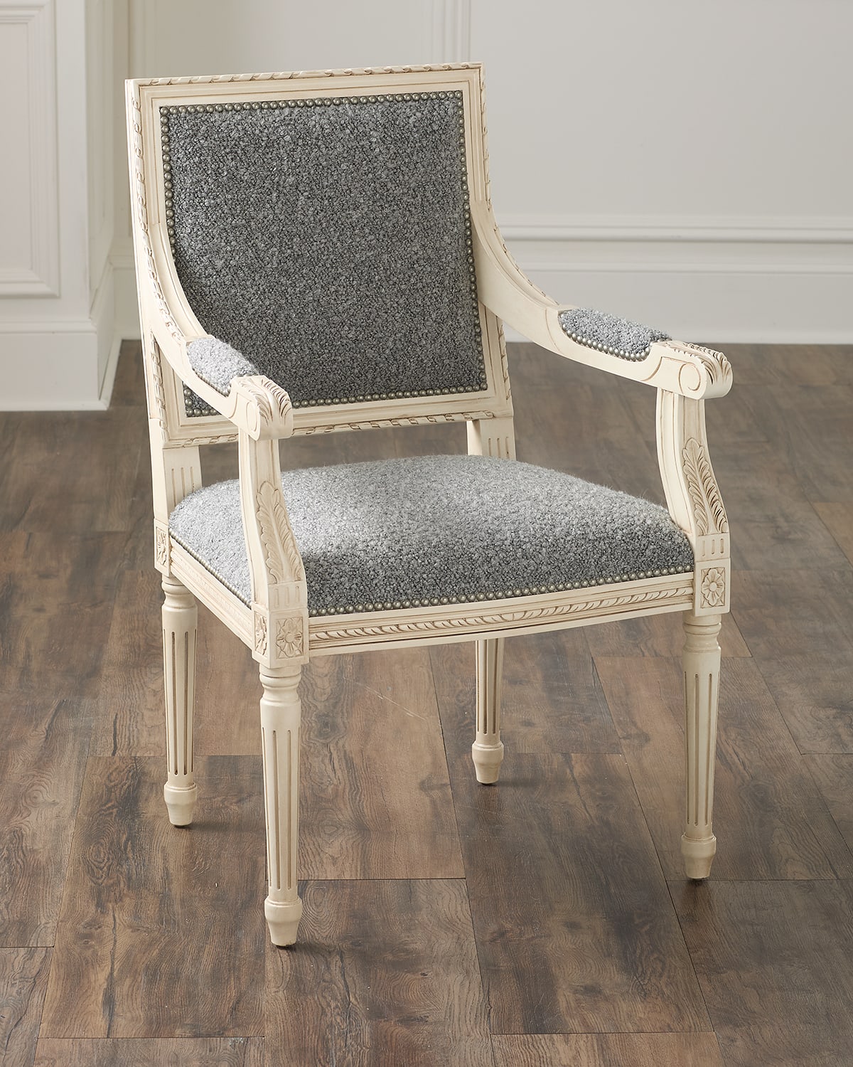 Massoud Ankara Dining Arm Chair In Parchment