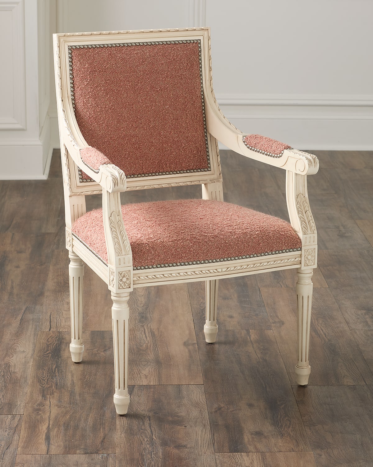 Massoud Ankara Dining Arm Chair In Nickle