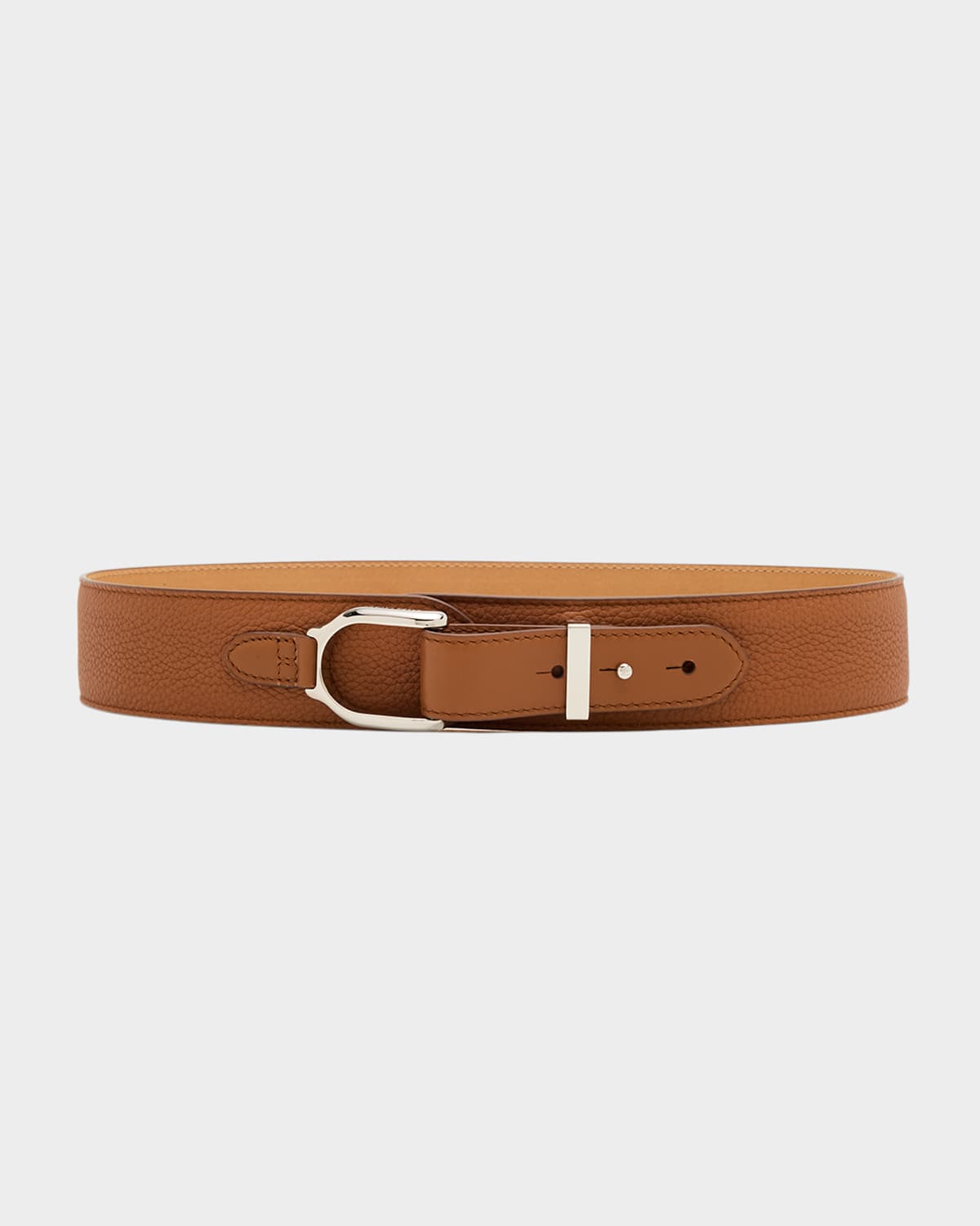 Welington Pebbled Leather Turnback Belt