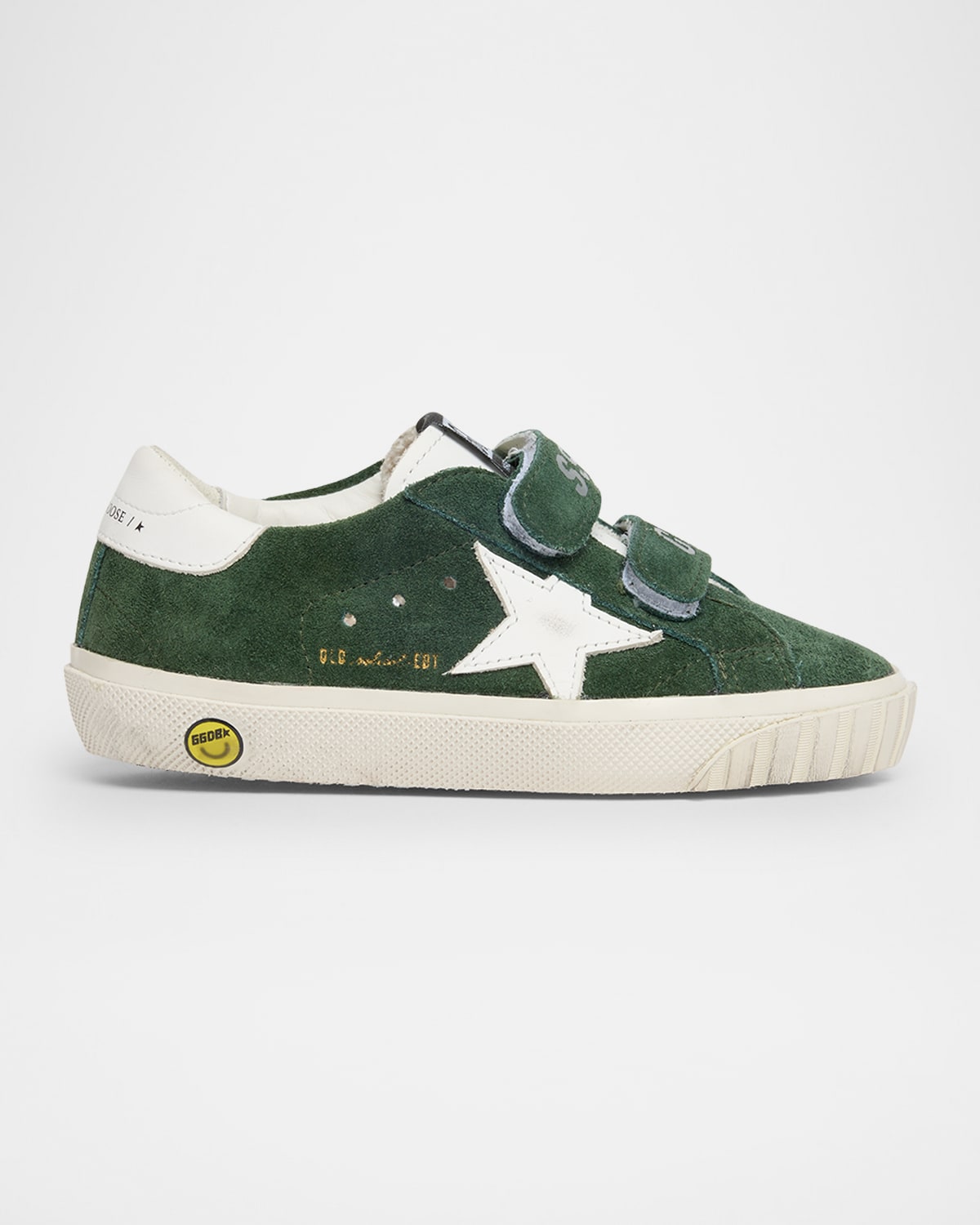 Golden Goose Superstar Touch-strap Sneakers In Dark Greenwhite