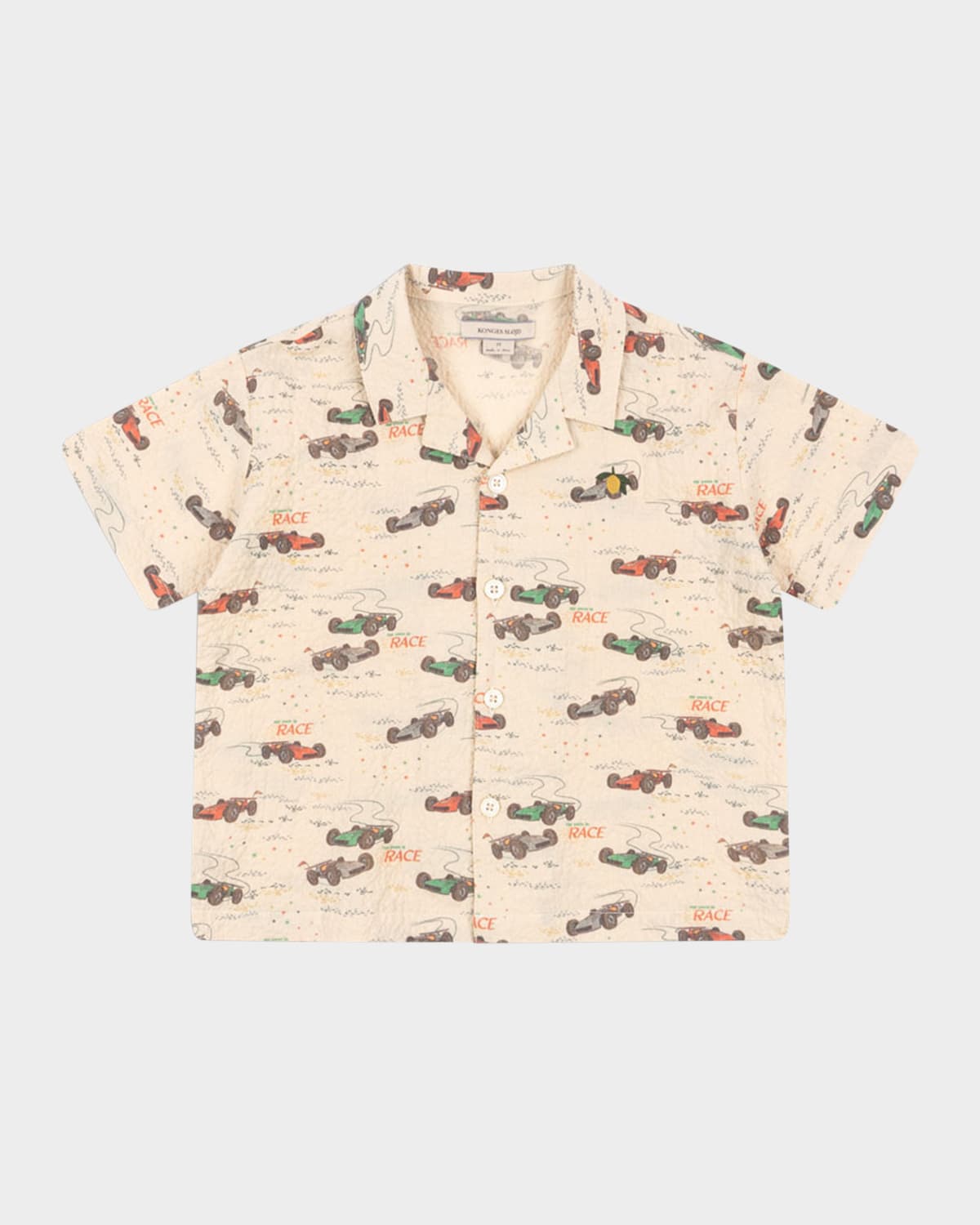 KONGES SLOJD BOY'S ELLIOT RACE CAR BUTTON DOWN SHIRT 