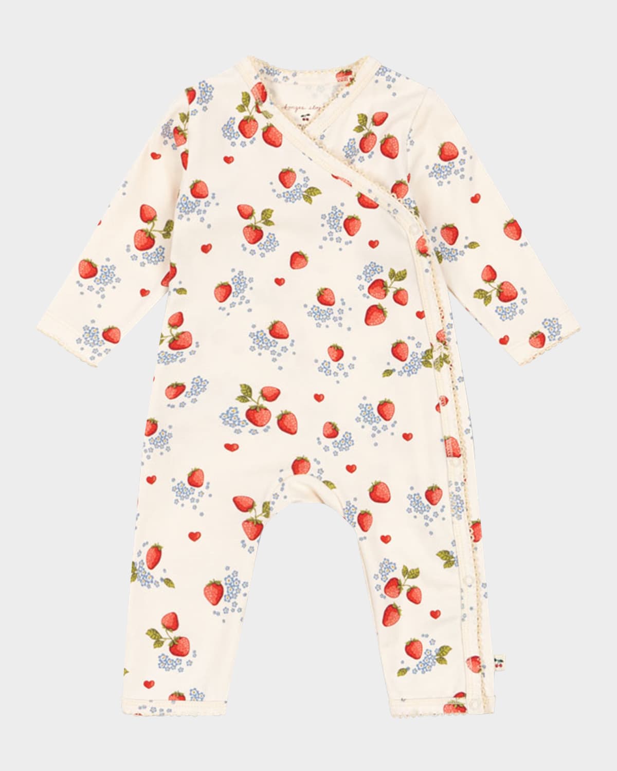 Konges Slojd Kid's Fruit Motif Coverall In Marmalade