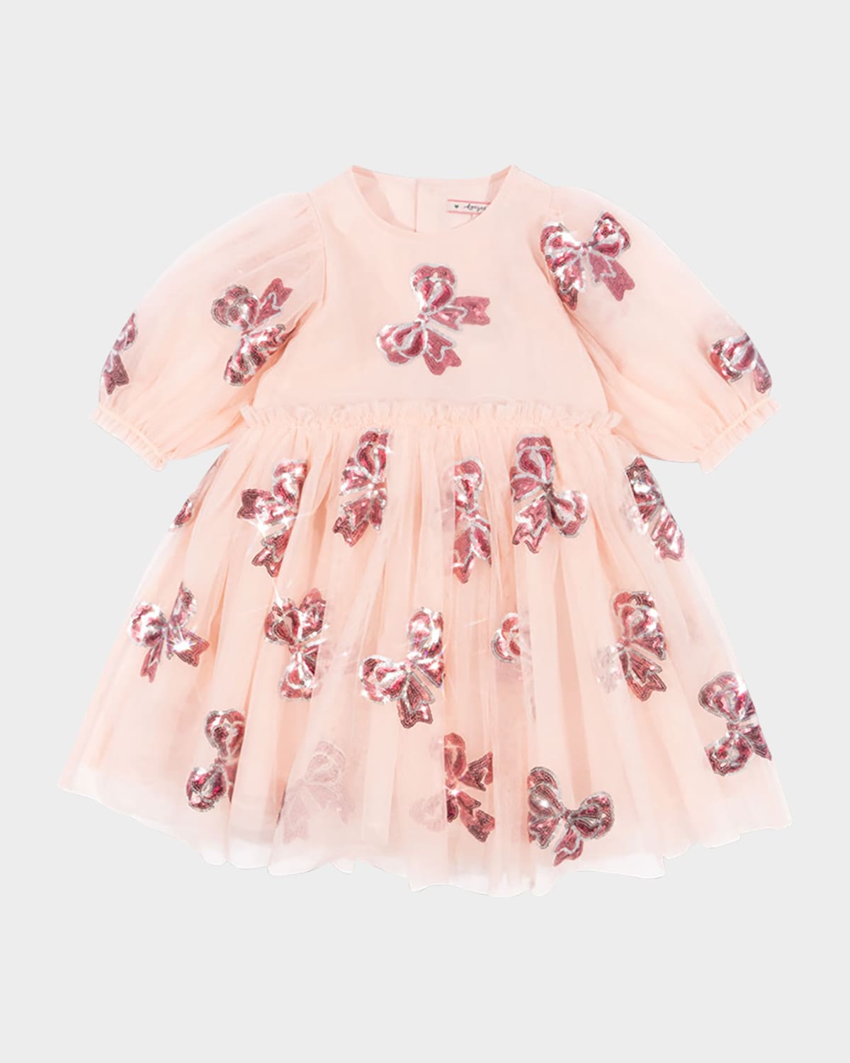 KONGES SLOJD GIRL'S YVONNE TULLE EMBELLISHED BOWS FAIRY DRESS 