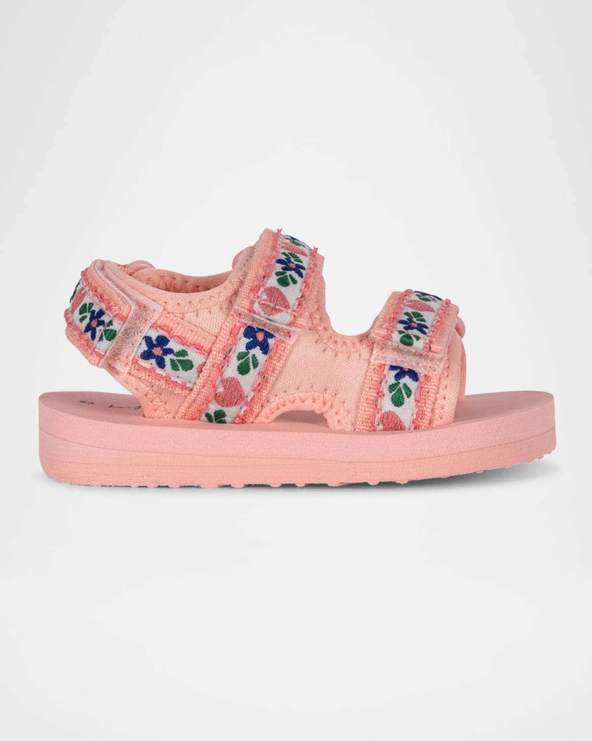 KONGES SLOJD GIRL'S FLOWER PRINTED GRIP-STRAP SANDALS, BABY/TODDLER/KIDS 