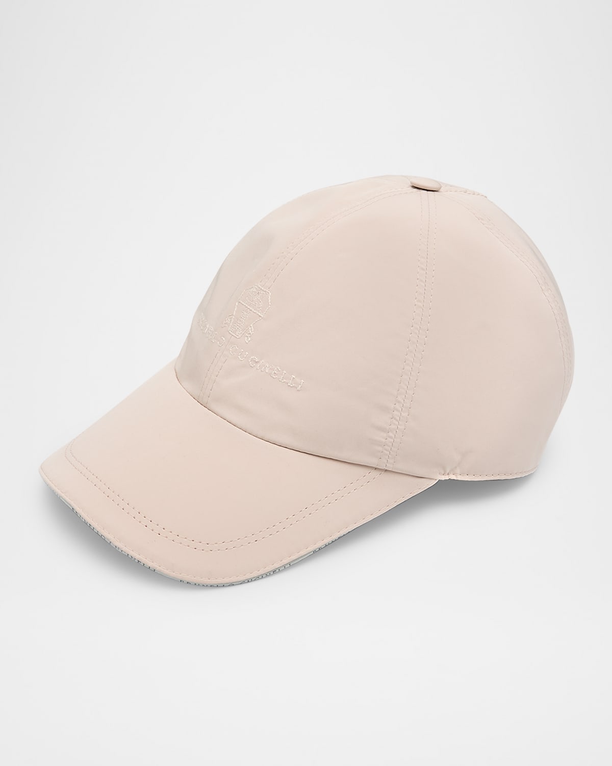 Brunello Cucinelli Men's Tonal Crest Logo Baseball Hat In Beige